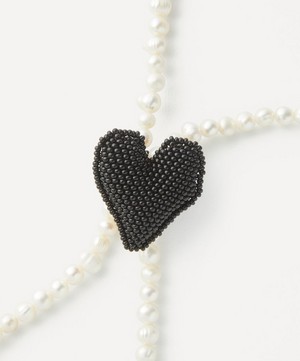 Pura Utz - Black Heart Texas Tie Lariat Necklace image number 1