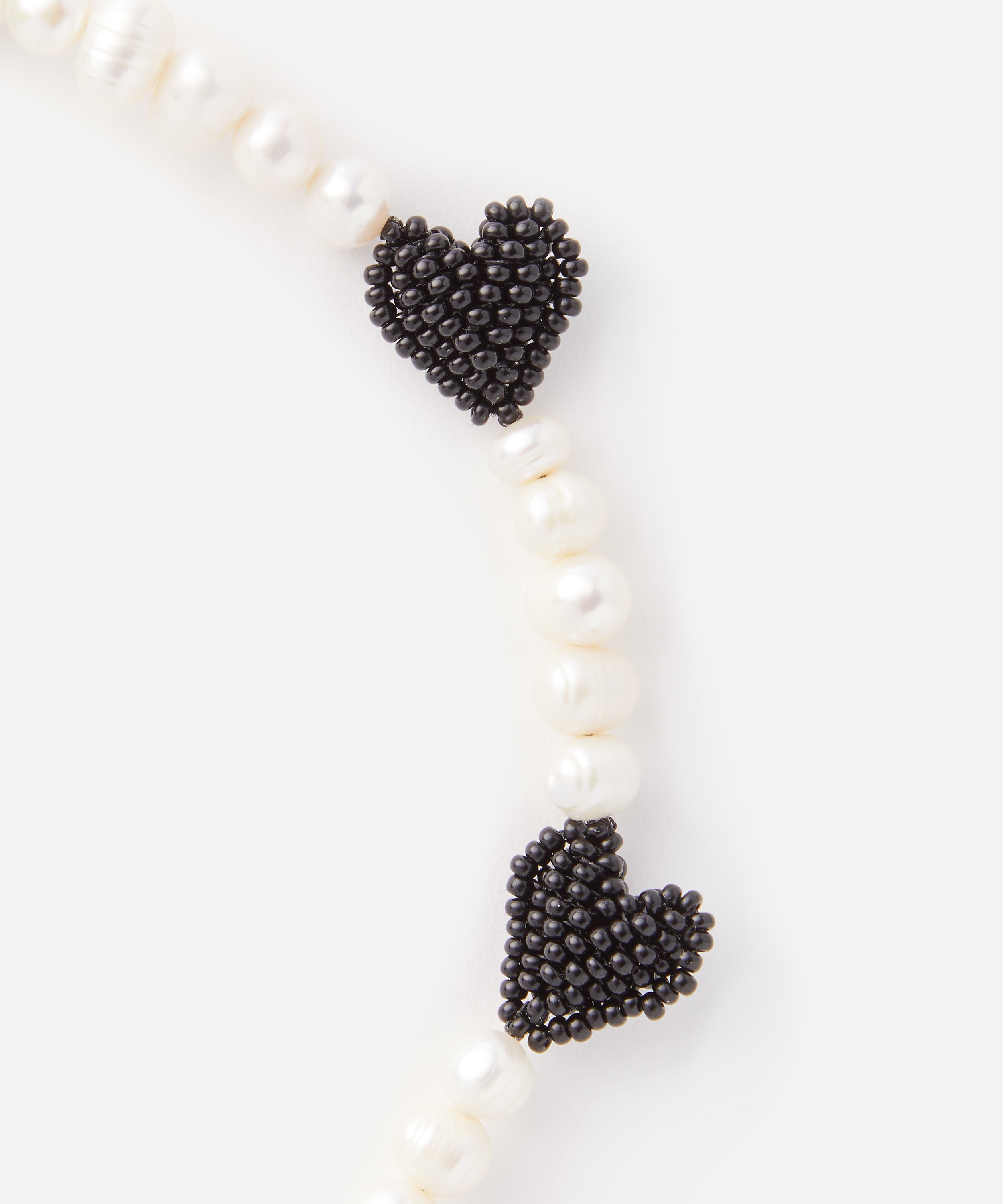 Pura Utz - Multi Black Heart Pearl Necklace image number 1