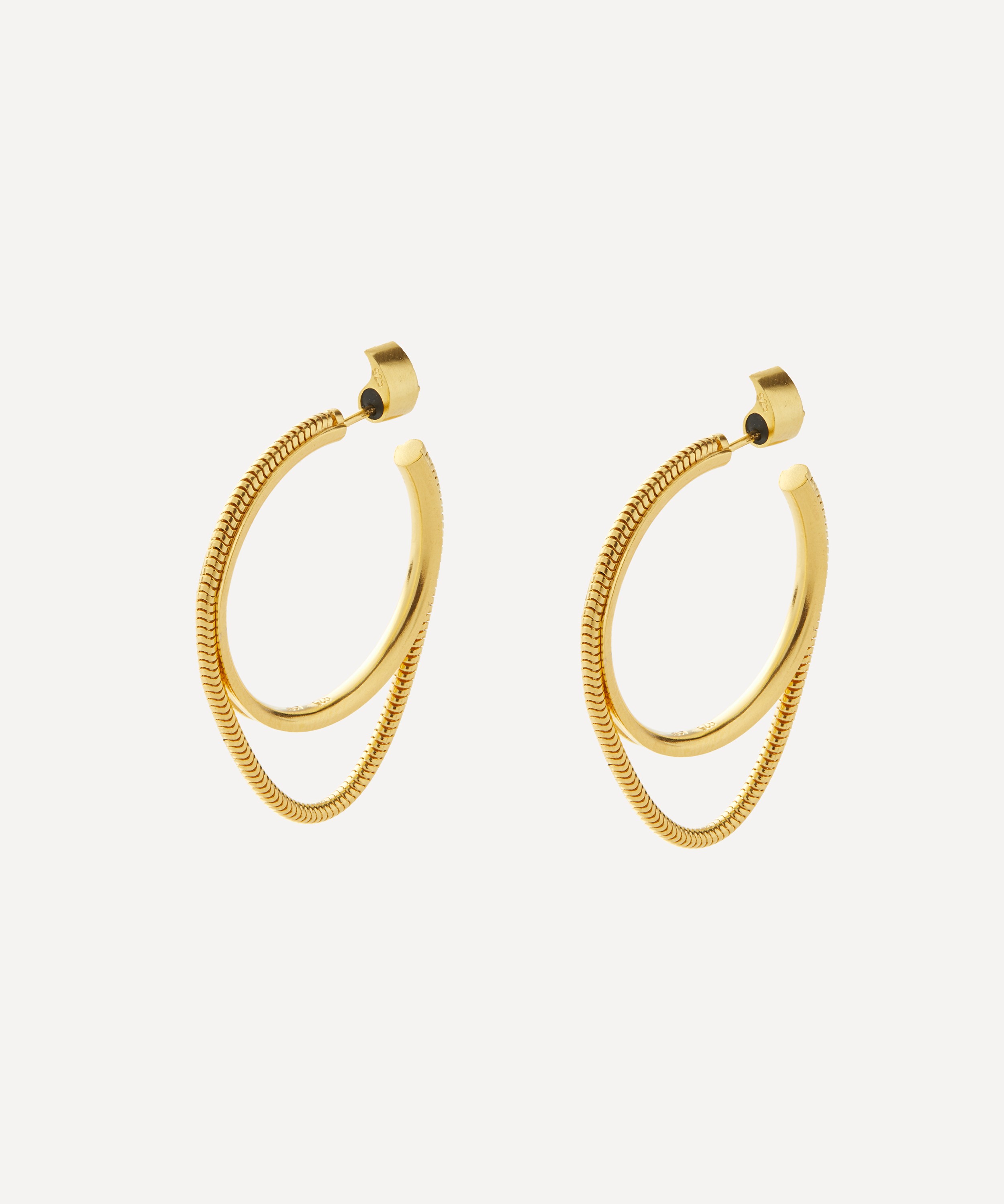 Maggoosh - 10ct Gold Twinkler Small Hoops image number 0