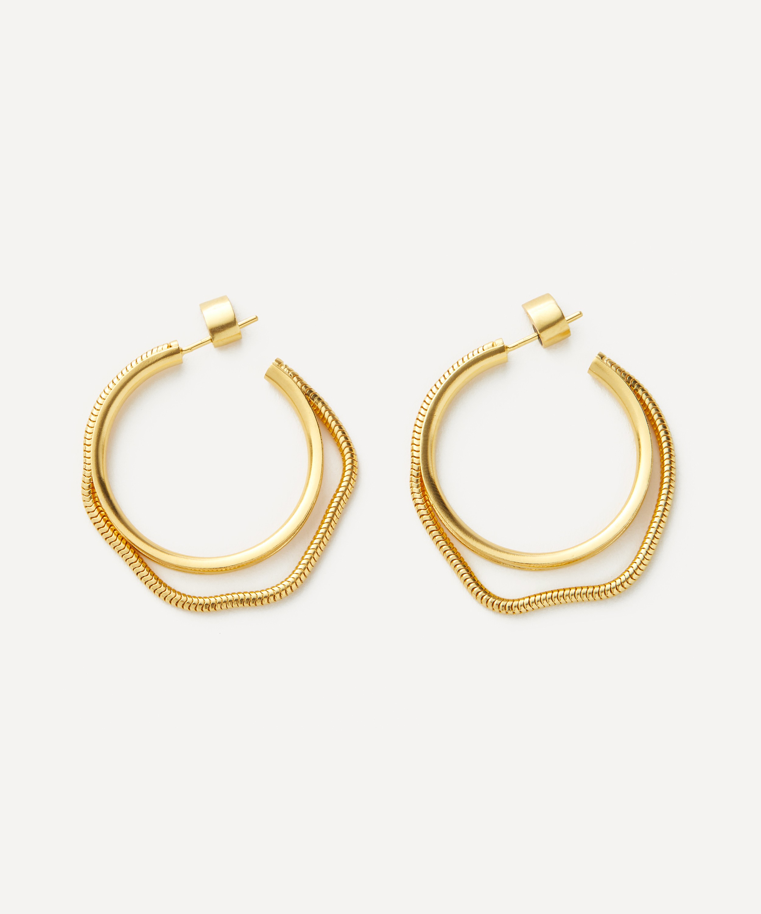 Maggoosh - 10ct Gold Twinkler Small Hoops image number 1