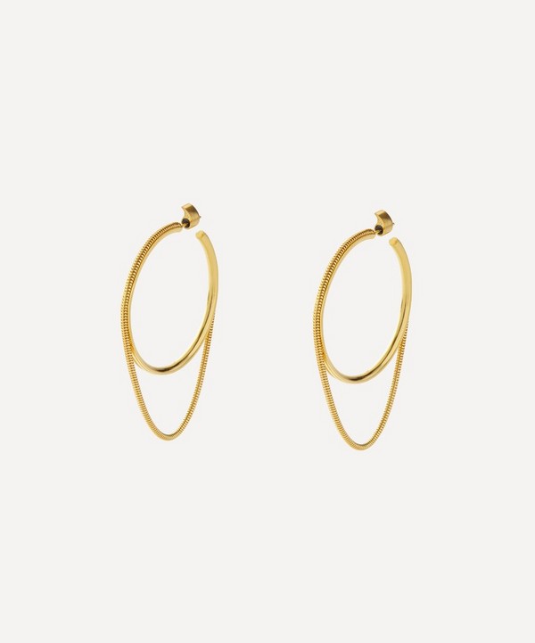 Maggoosh - 10ct Gold Twinkler Large Hoops image number null