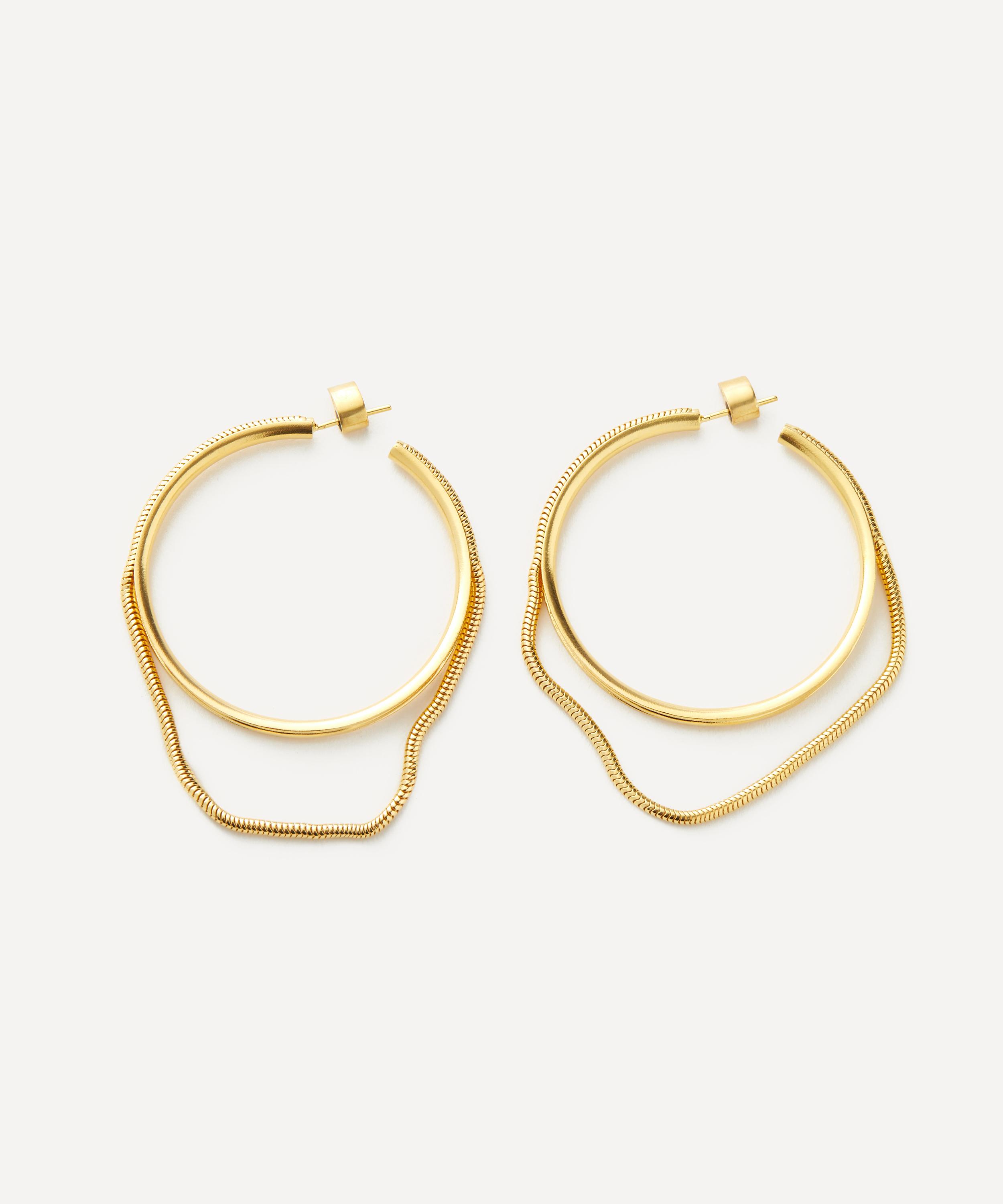 Maggoosh - 10ct Gold Twinkler Large Hoops image number 1