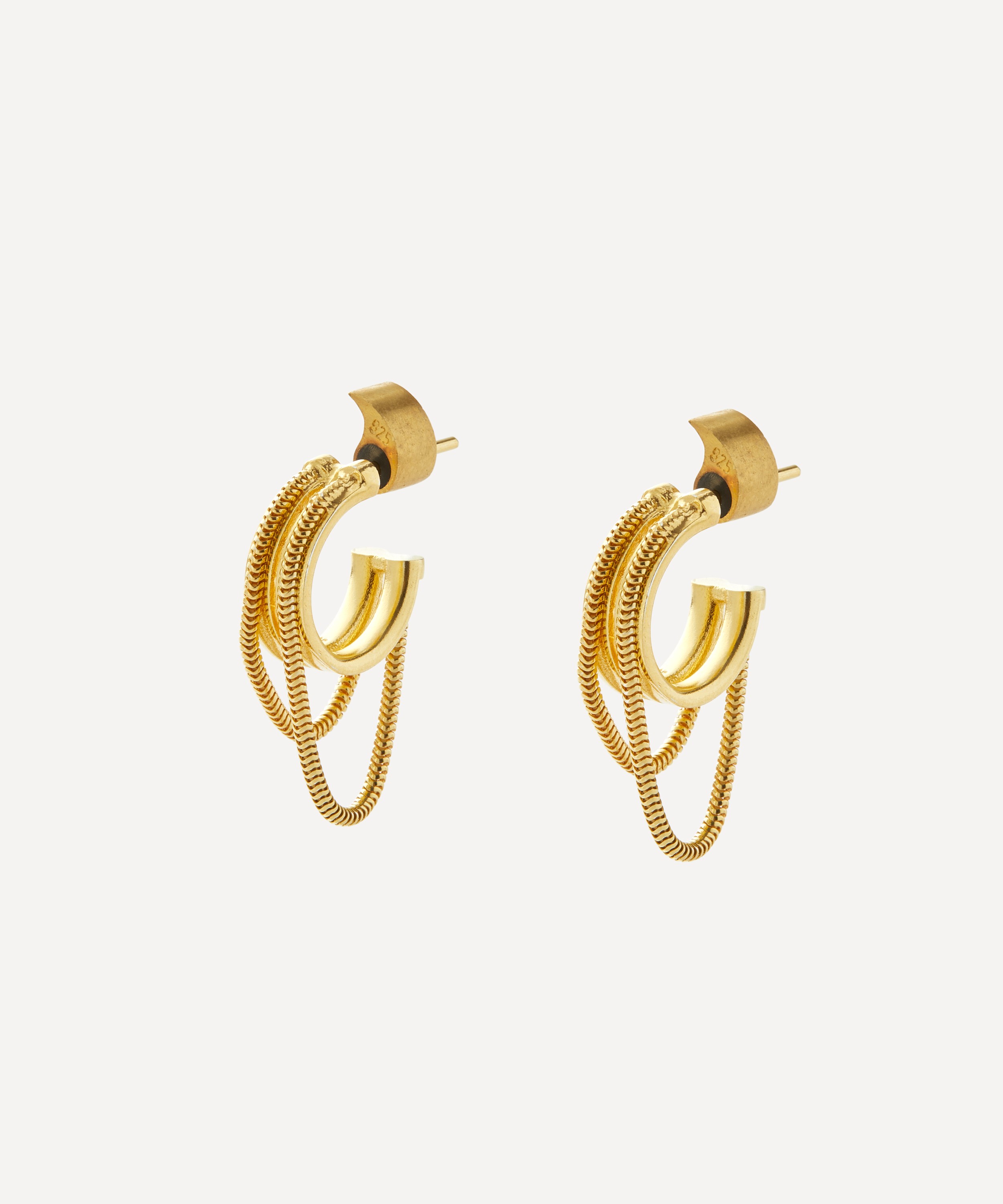 Maggoosh - 10ct Gold Twinkler Mini Double Hoop Earrings