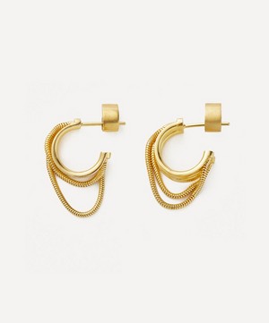 Maggoosh - 10ct Gold Twinkler Mini Double Hoop Earrings image number 2