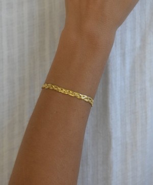 Maggoosh - Gold-Plated Liquid Braid Slim Bracelet image number 1