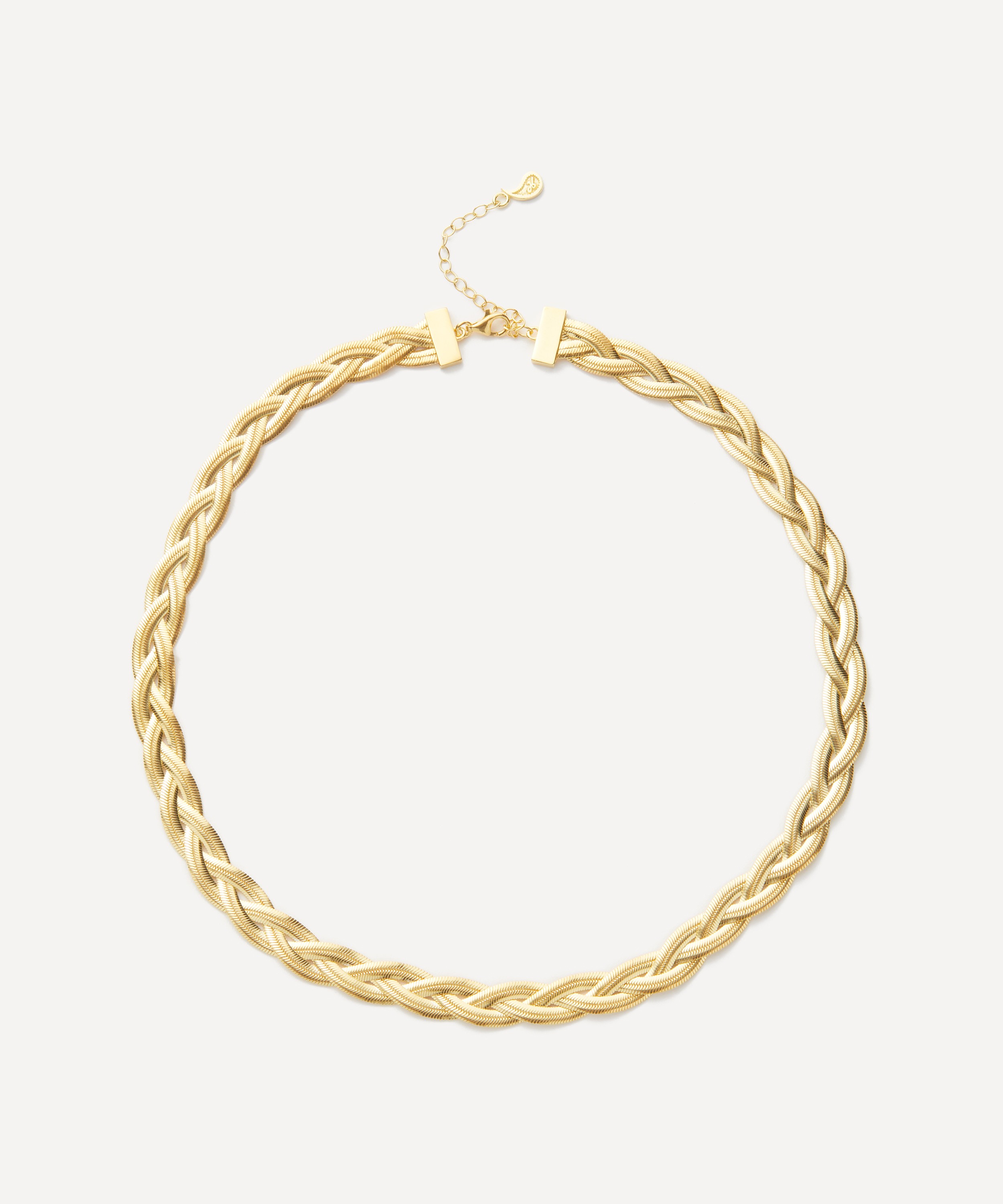 Maggoosh - Gold-Plated Liquid Braid Thick Necklace image number 0