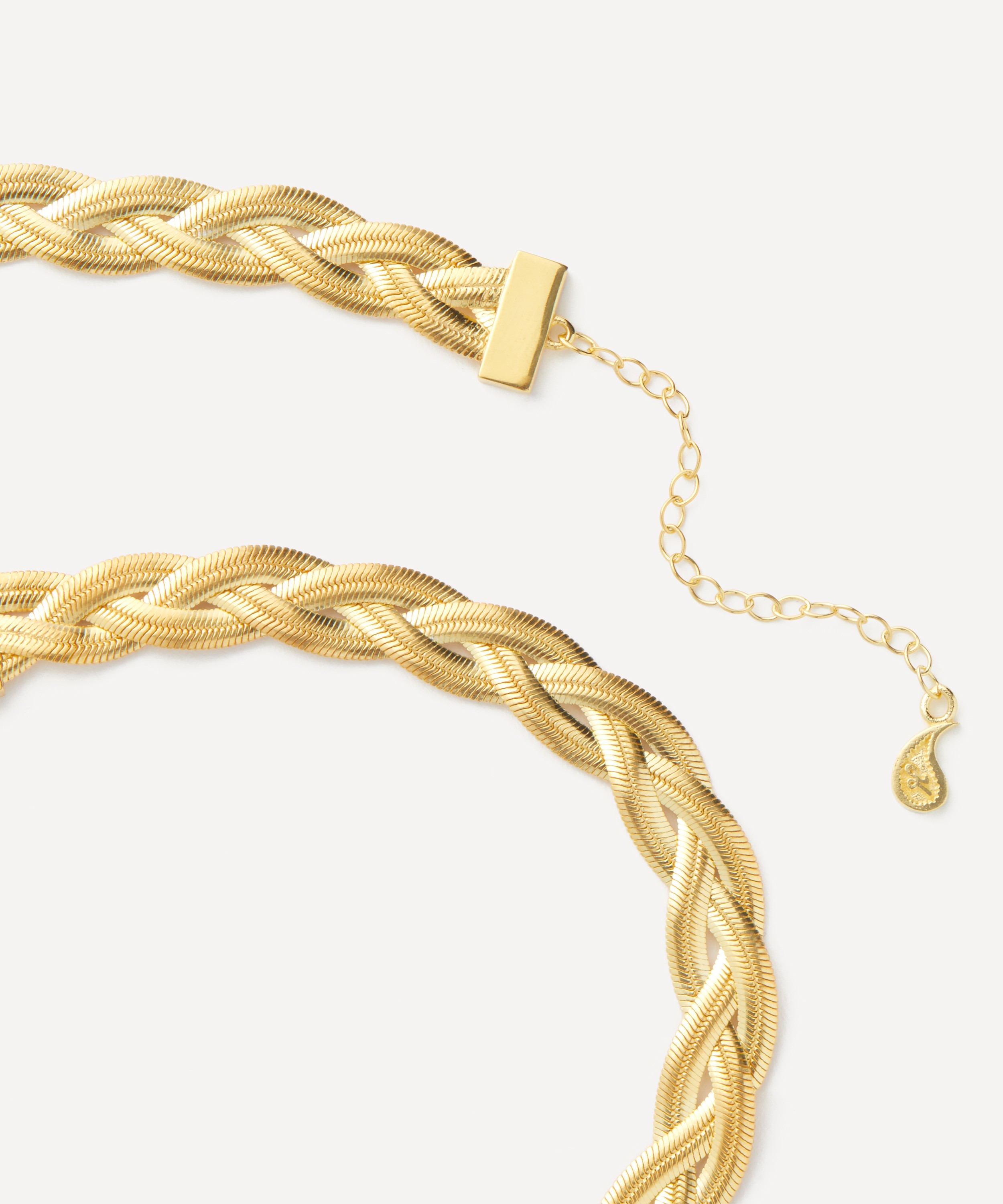 Maggoosh - Gold-Plated Liquid Braid Thick Necklace image number 2