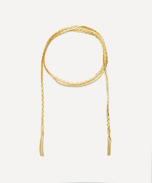Maggoosh - Gold-Plated Liquid Braid Scarf Necklace image number 0