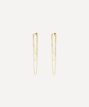 Maggoosh - 10ct Gold Nighttime Box Chain Drop Earrings image number 0