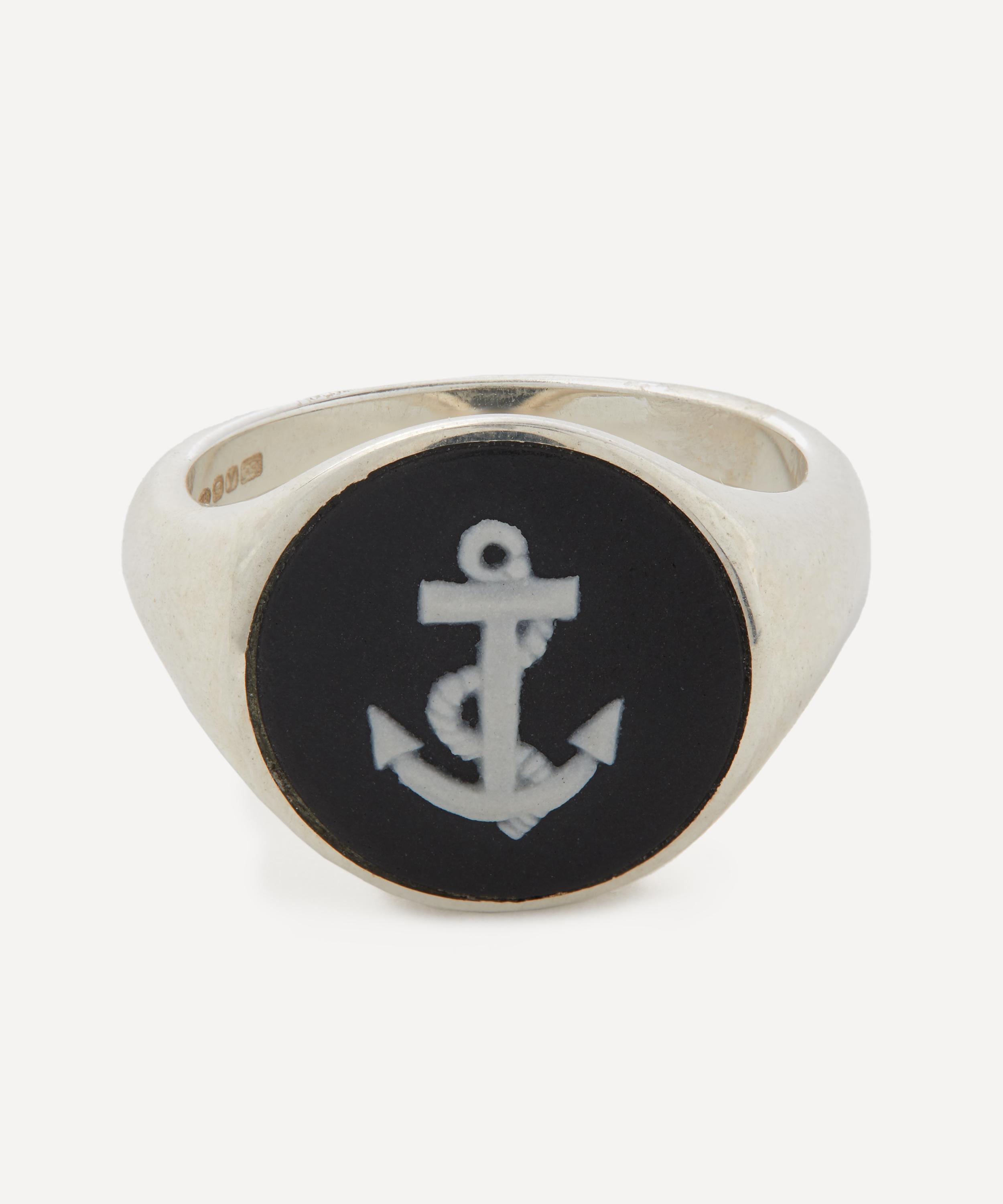 Sterling silver hot sale anchor ring