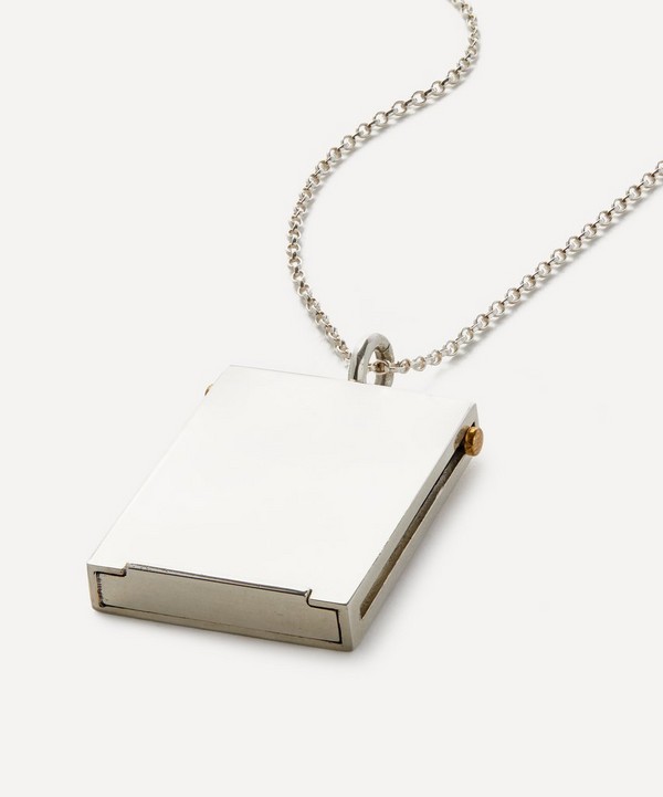 Ferian - Sterling Silver Large Secret Drawer Locket Necklace