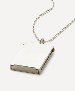 Ferian - Sterling Silver Large Secret Drawer Locket Necklace image number 0