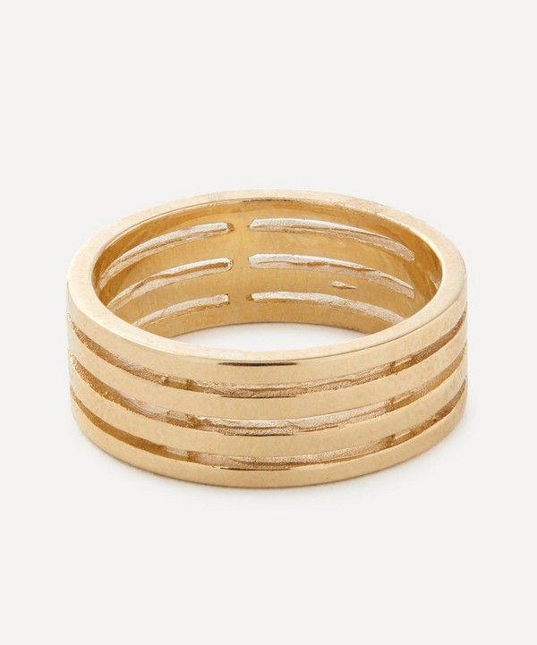 Ferian - 9ct Gold Parallel Lines Band Ring