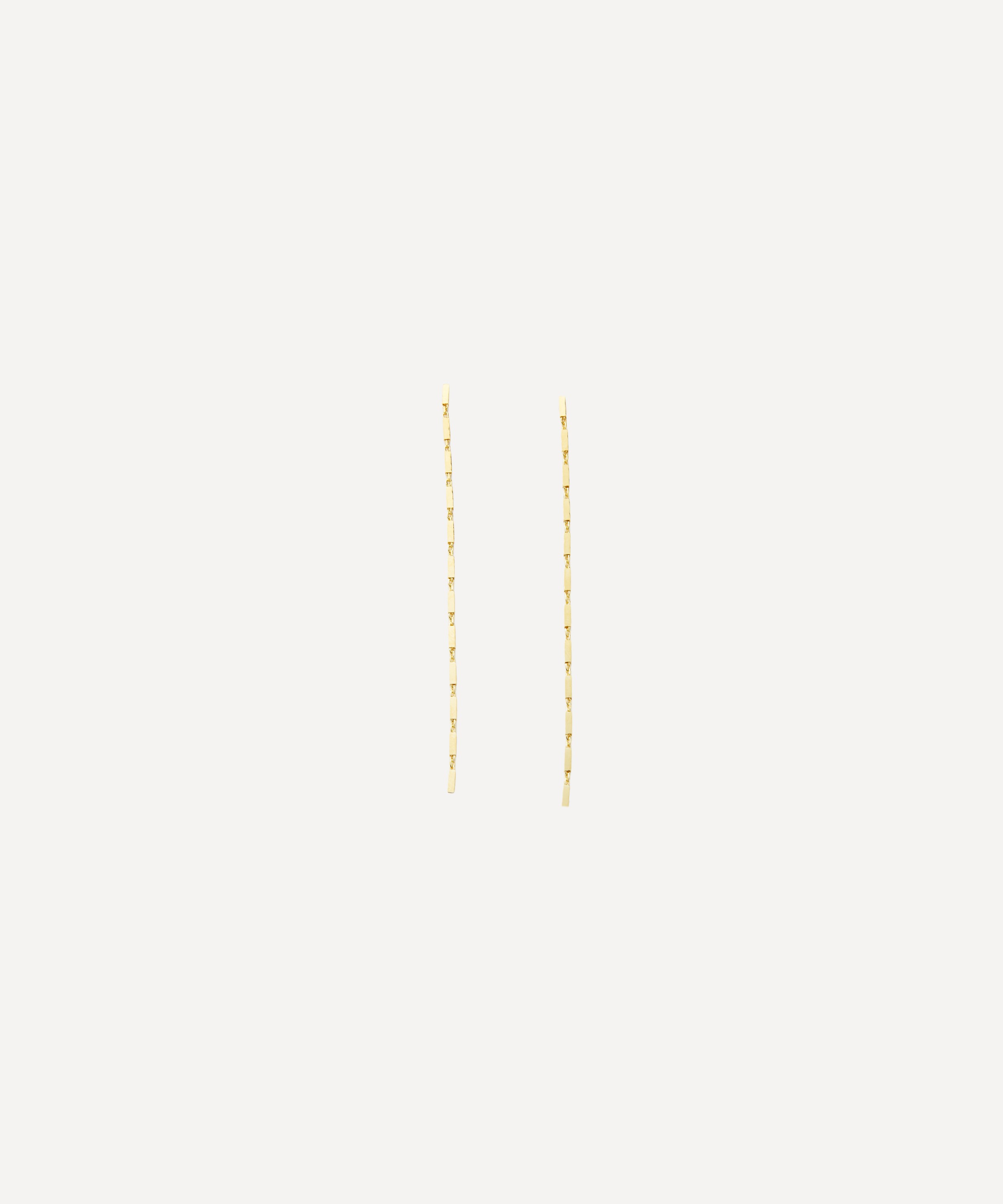 Maggoosh - 10ct Gold Disco Single Long Drop Earrings