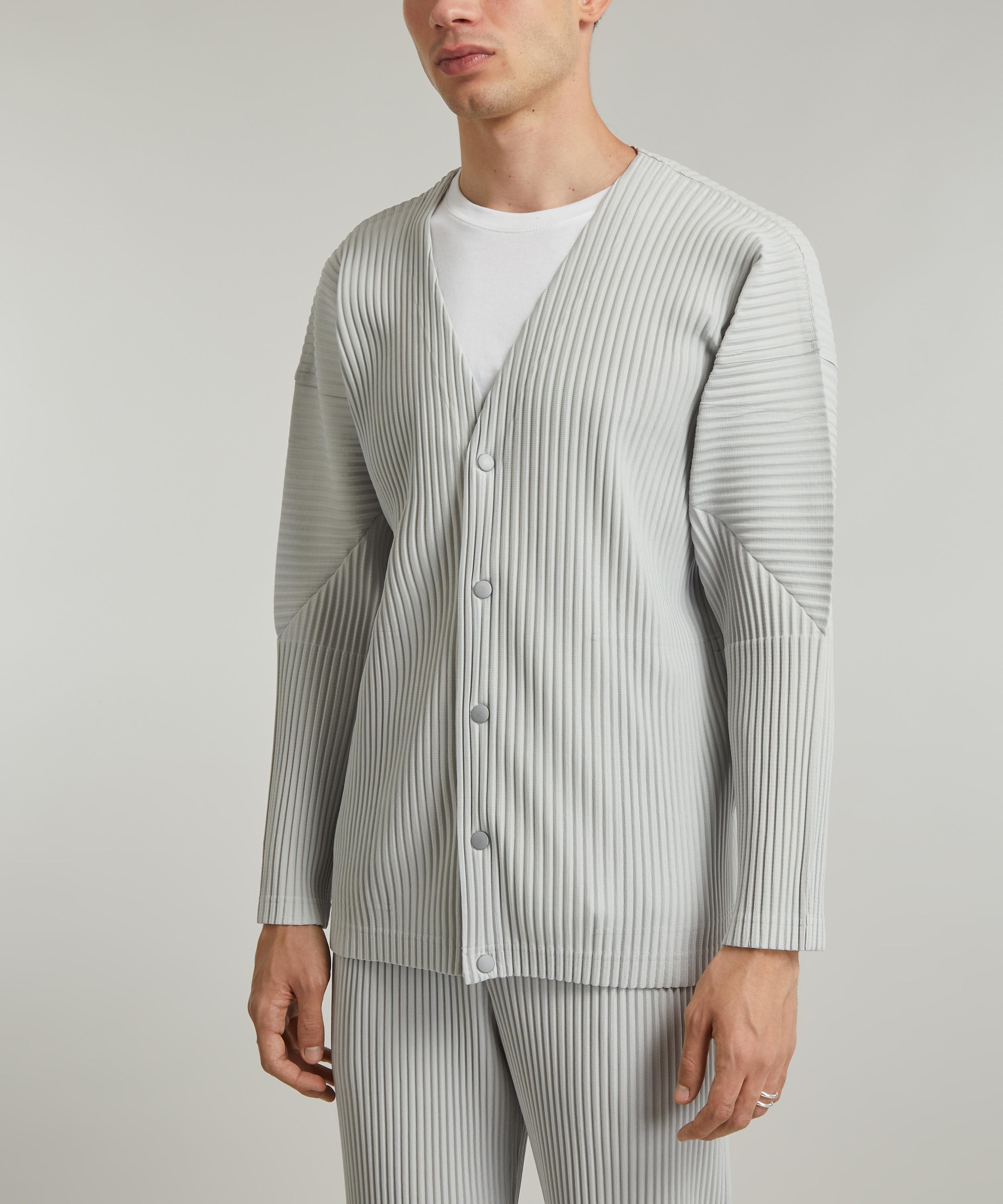 HOMME PLISSÉ ISSEY MIYAKE Core Pleated V-Neck Cardigan | Liberty HOMME PLISSÉ ISSEY MIYAKE Core Pleated V-Neck Cardigan | Liberty