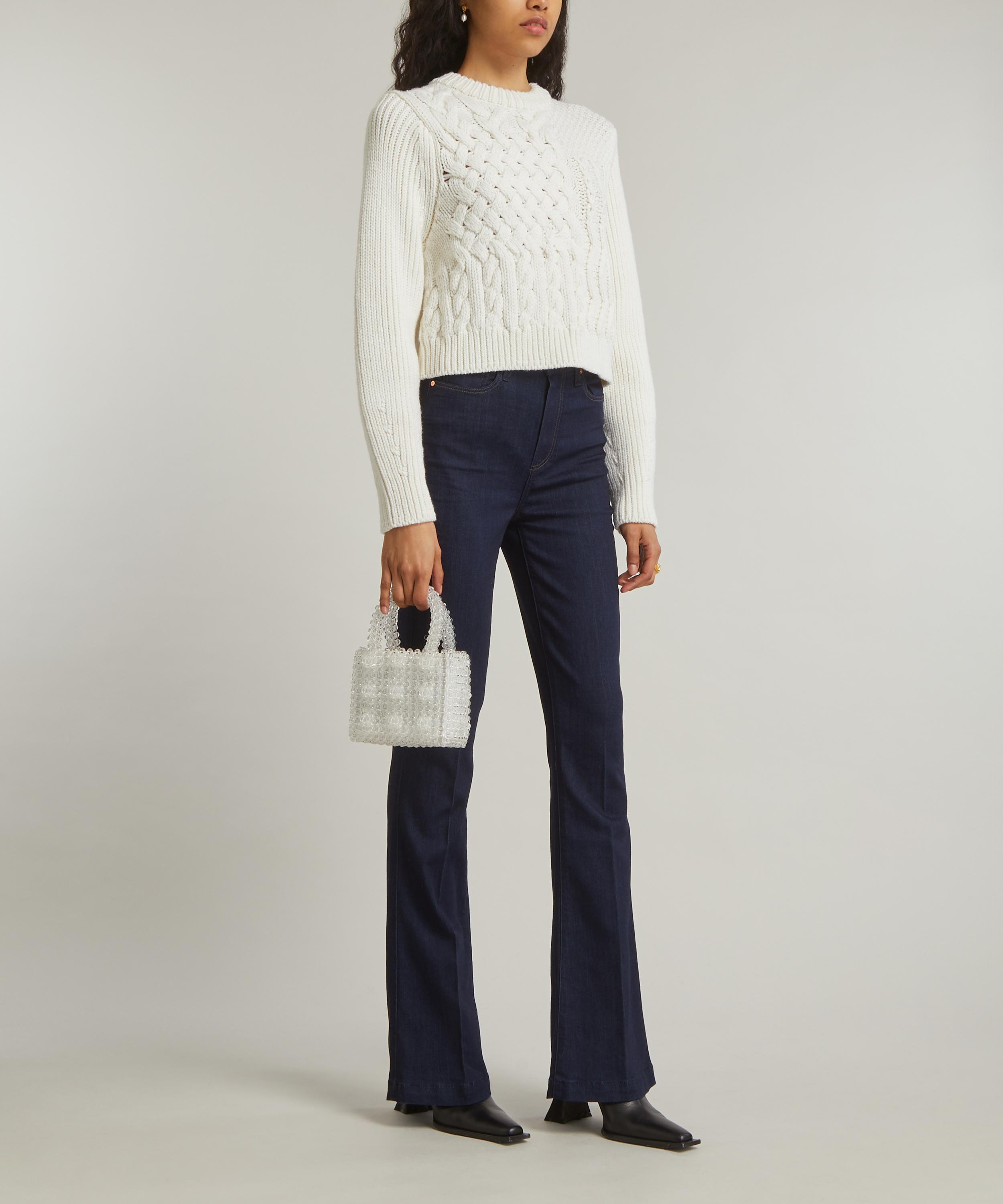 Paige - Iconic Flaunt Denim High Rise Flare Jeans image number 