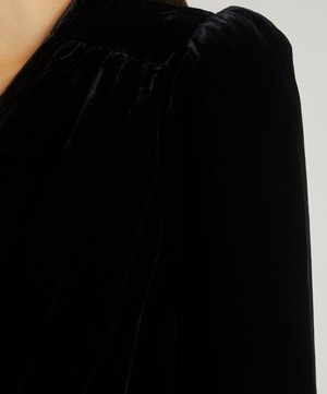 Paige - Ysabel Black Velvet Mini-Dress image number 4