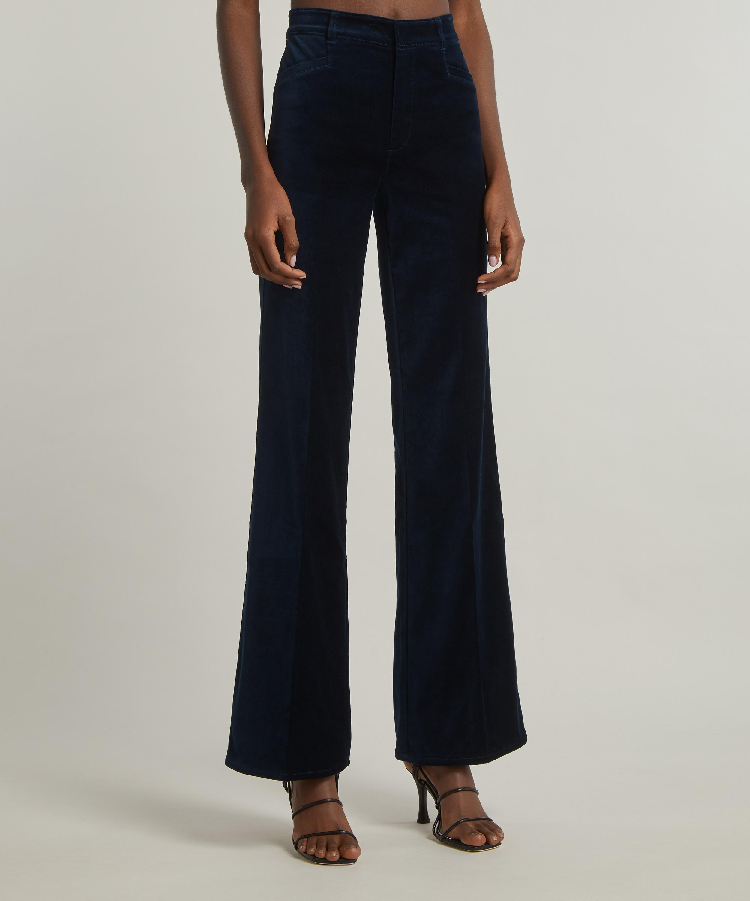 Ribcage Wide Leg Corduroy Pants - Blue