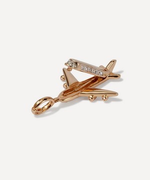 Annoushka - 18ct Gold Diamond Aeroplane Locket Charm image number 1