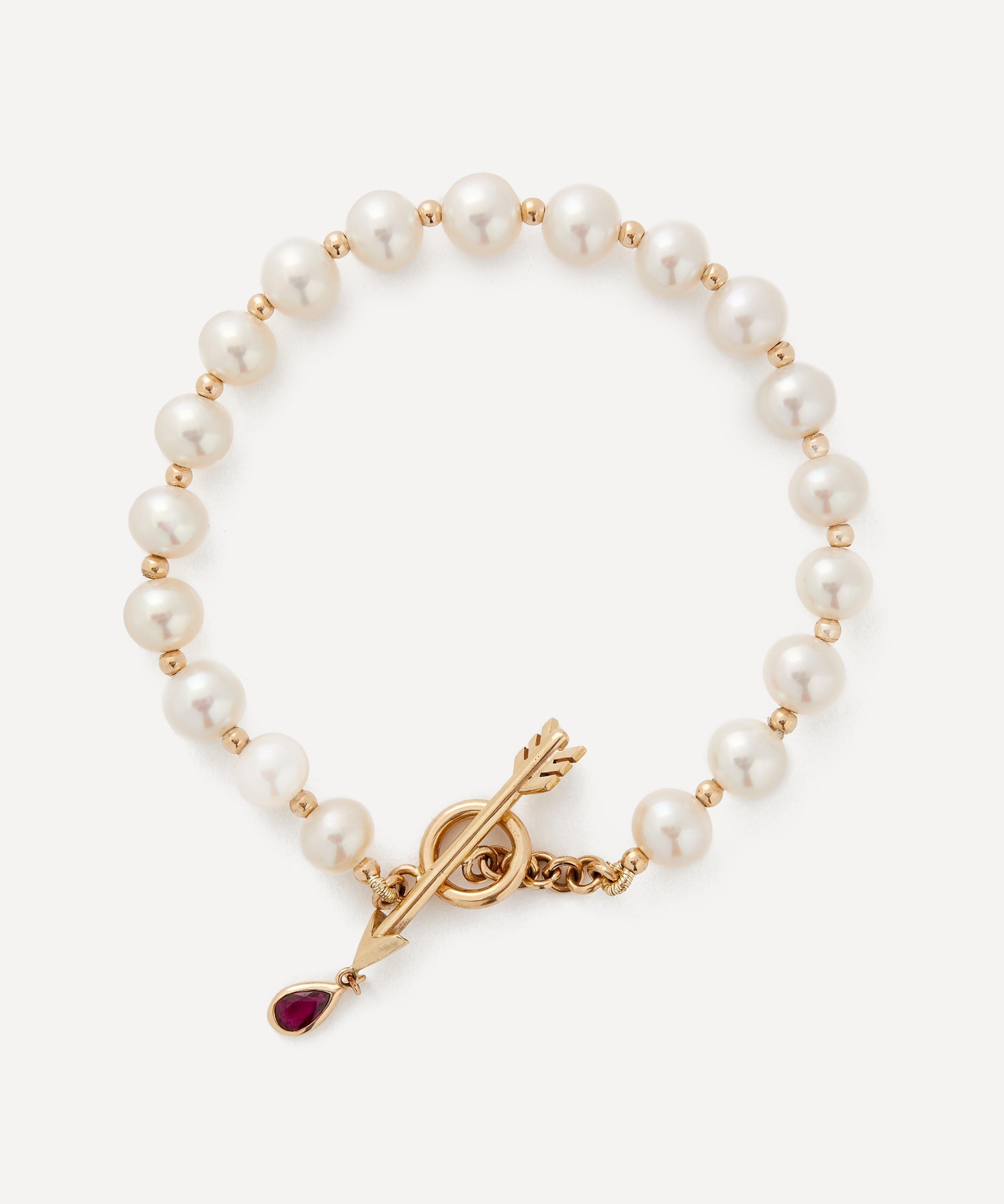 Rachel Quinn - 14ct Gold Bullseye Pearl Bracelet