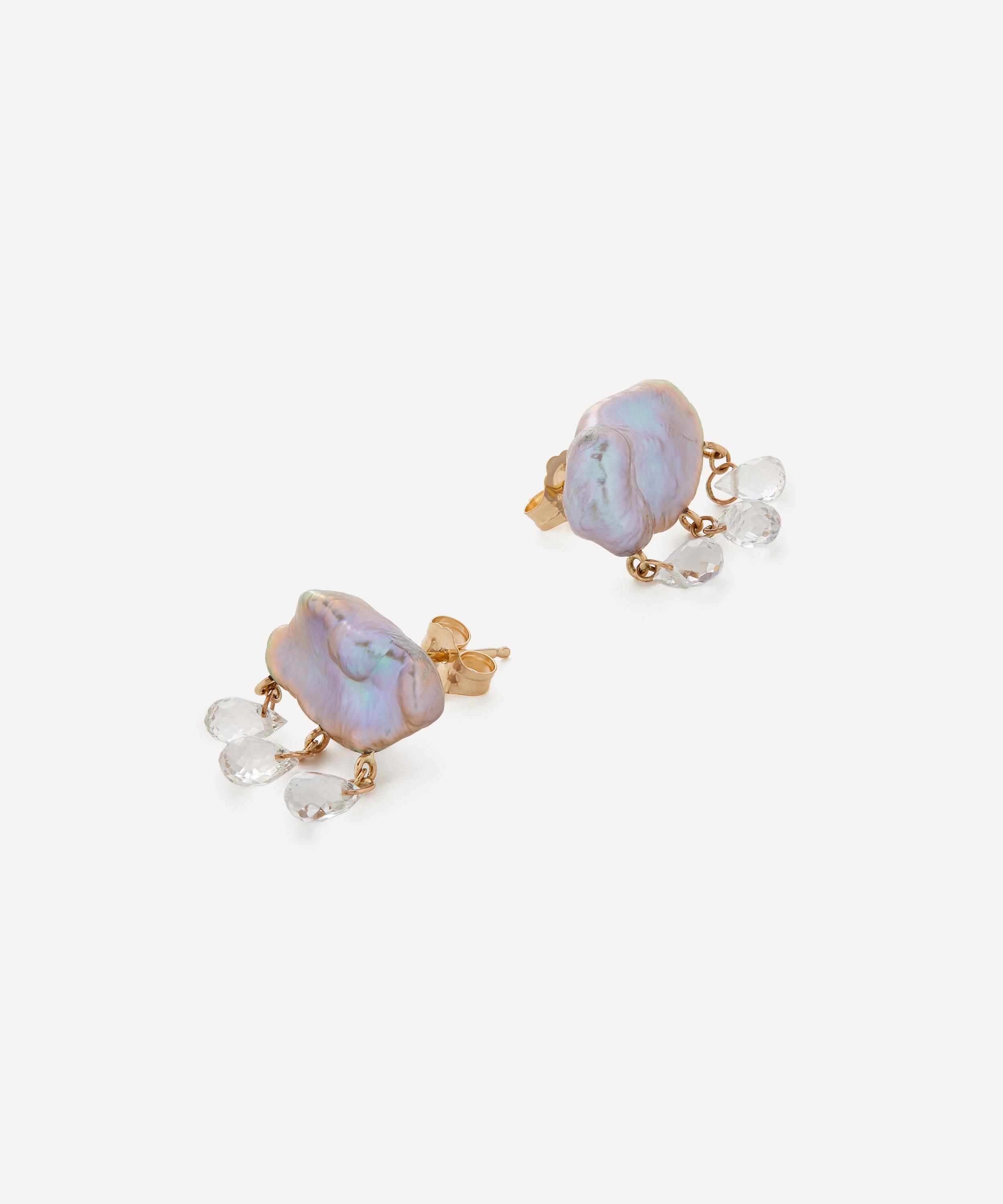 Rachel Quinn - 14ct Gold Rainy Day Stud Earrings image number 1