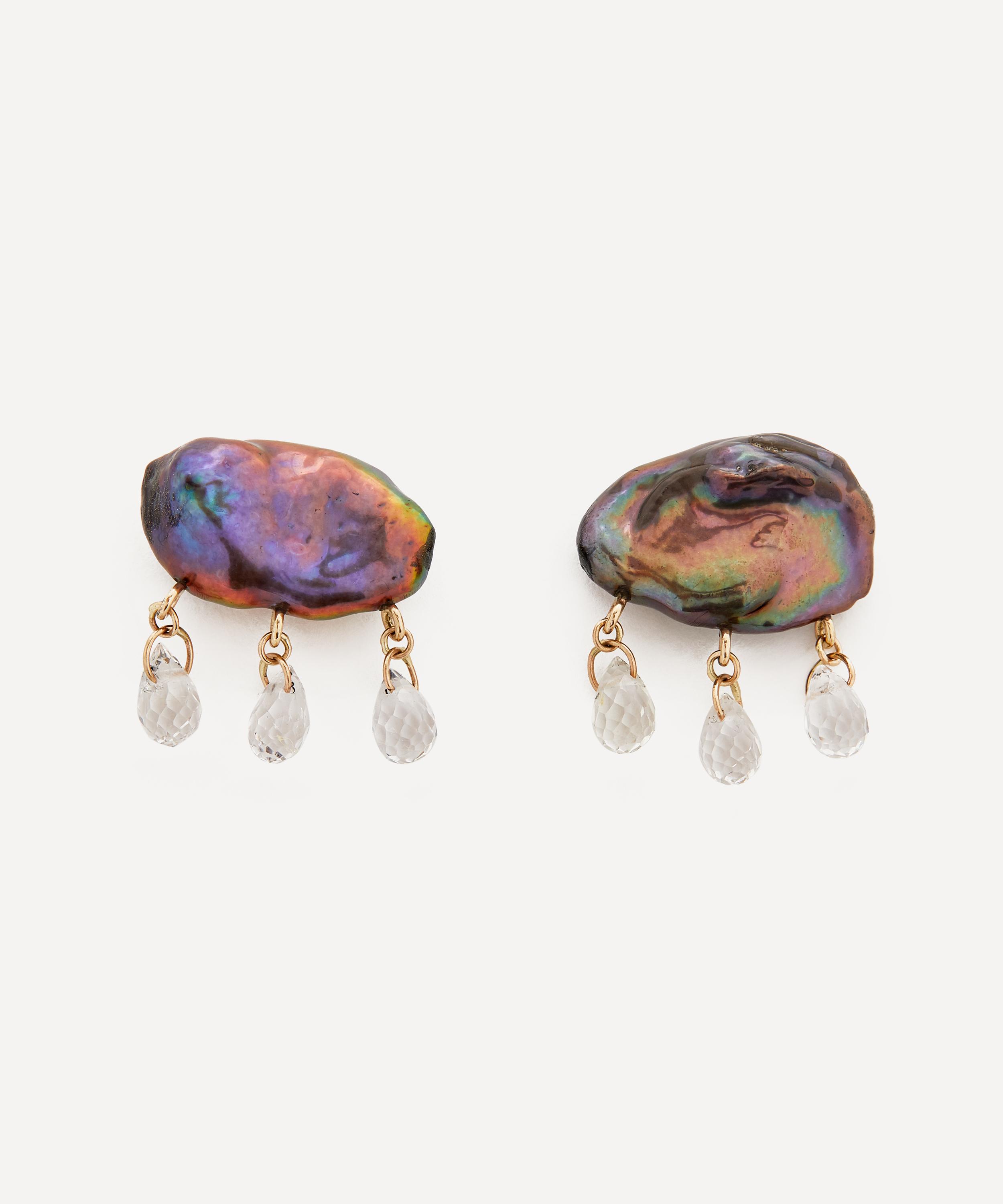 Rachel Quinn - 14ct Gold Rainy Day Stud Earrings image number 0