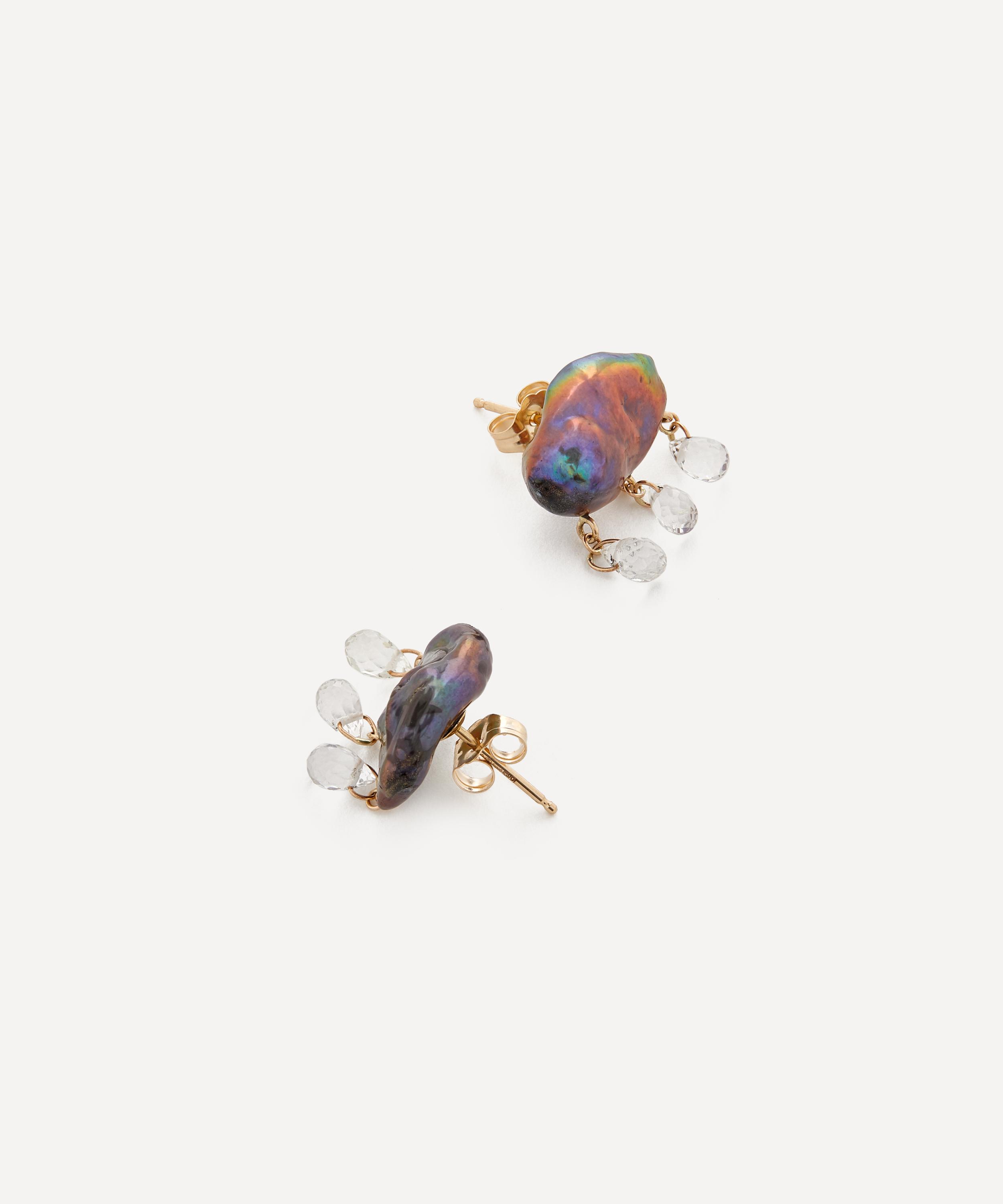 Rachel Quinn - 14ct Gold Rainy Day Stud Earrings image number 1