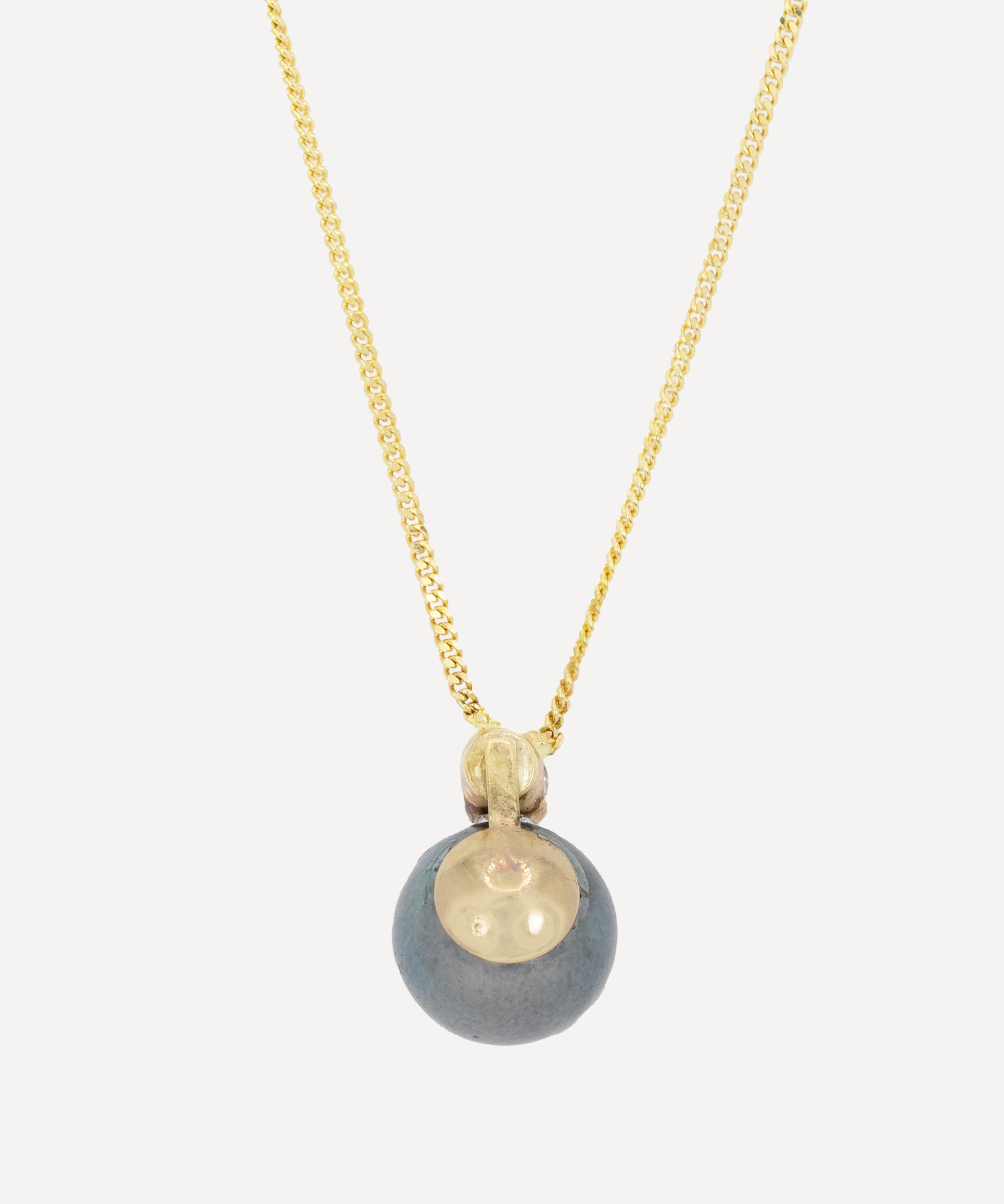 Kojis - 14ct Gold Black Pearl and Diamond Necklace image number 2