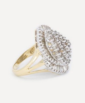 Kojis - 14ct Gold and White Gold Mixed Cut Diamond Cluster Ring image number 2