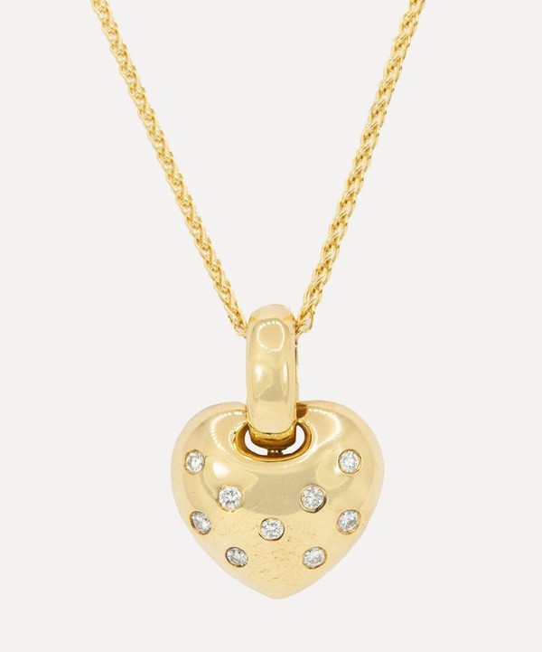 Kojis - 14ct Gold Diamond Heart Pendant Necklace