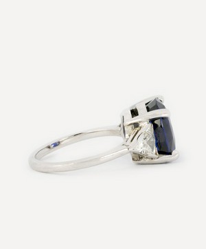 Kojis - 14ct White Gold Exceptional Ceylon Sapphire and Diamond Ring image number 2