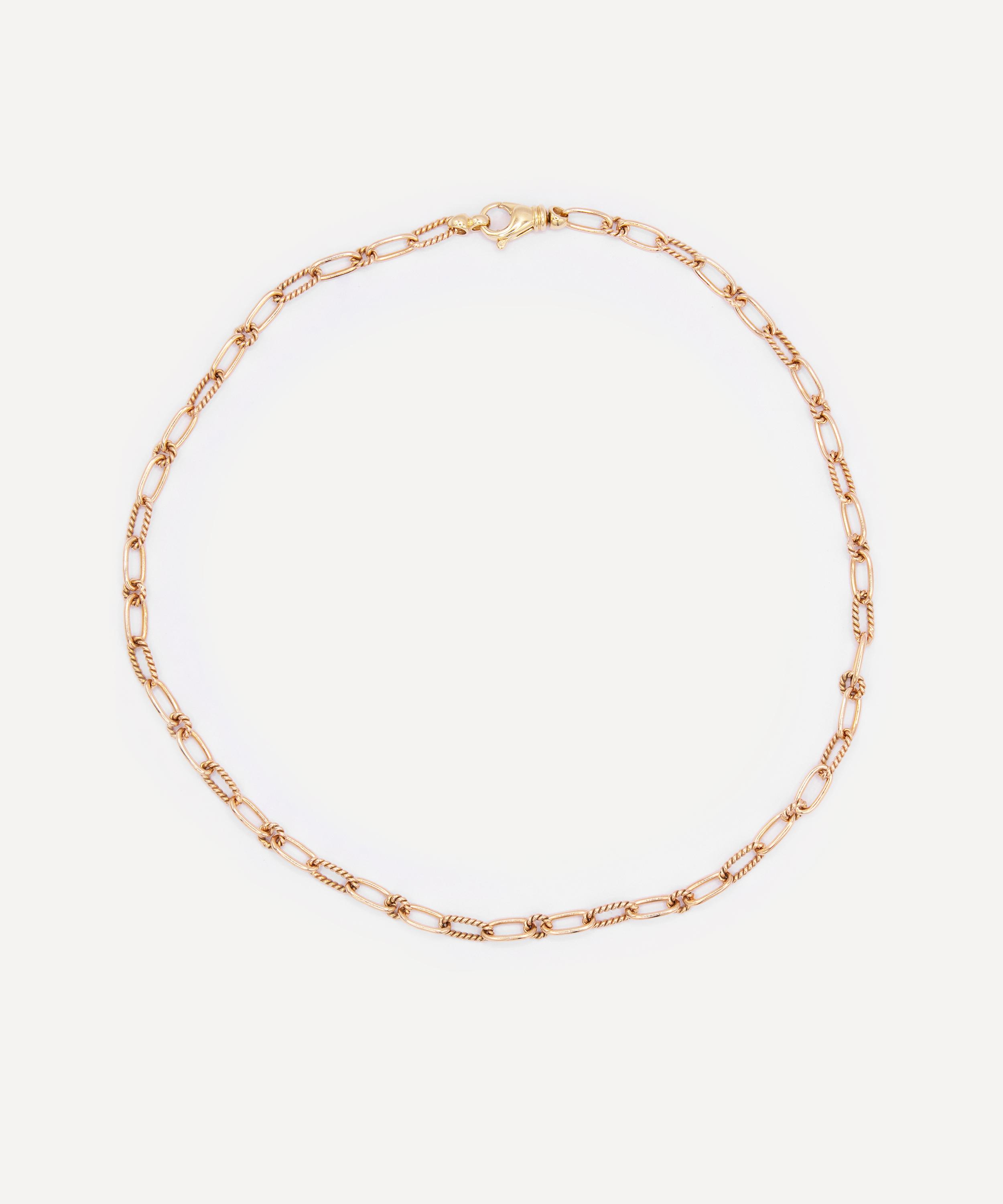 Kojis - 18ct Gold Vintage Fancy Link Chain Necklace image number 1