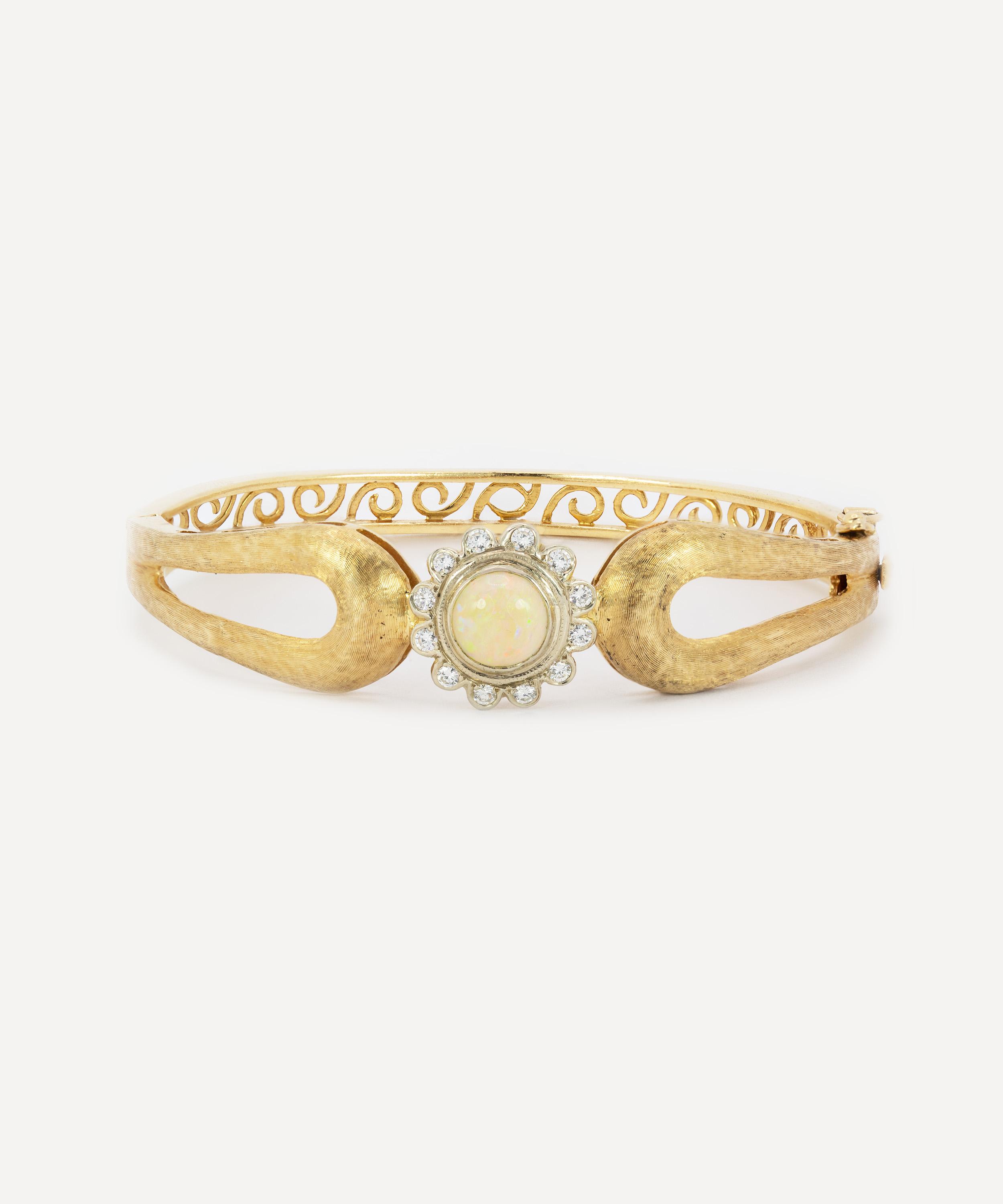 Kojis - 14ct Gold La Triomphe Opal Bangle Bracelet
