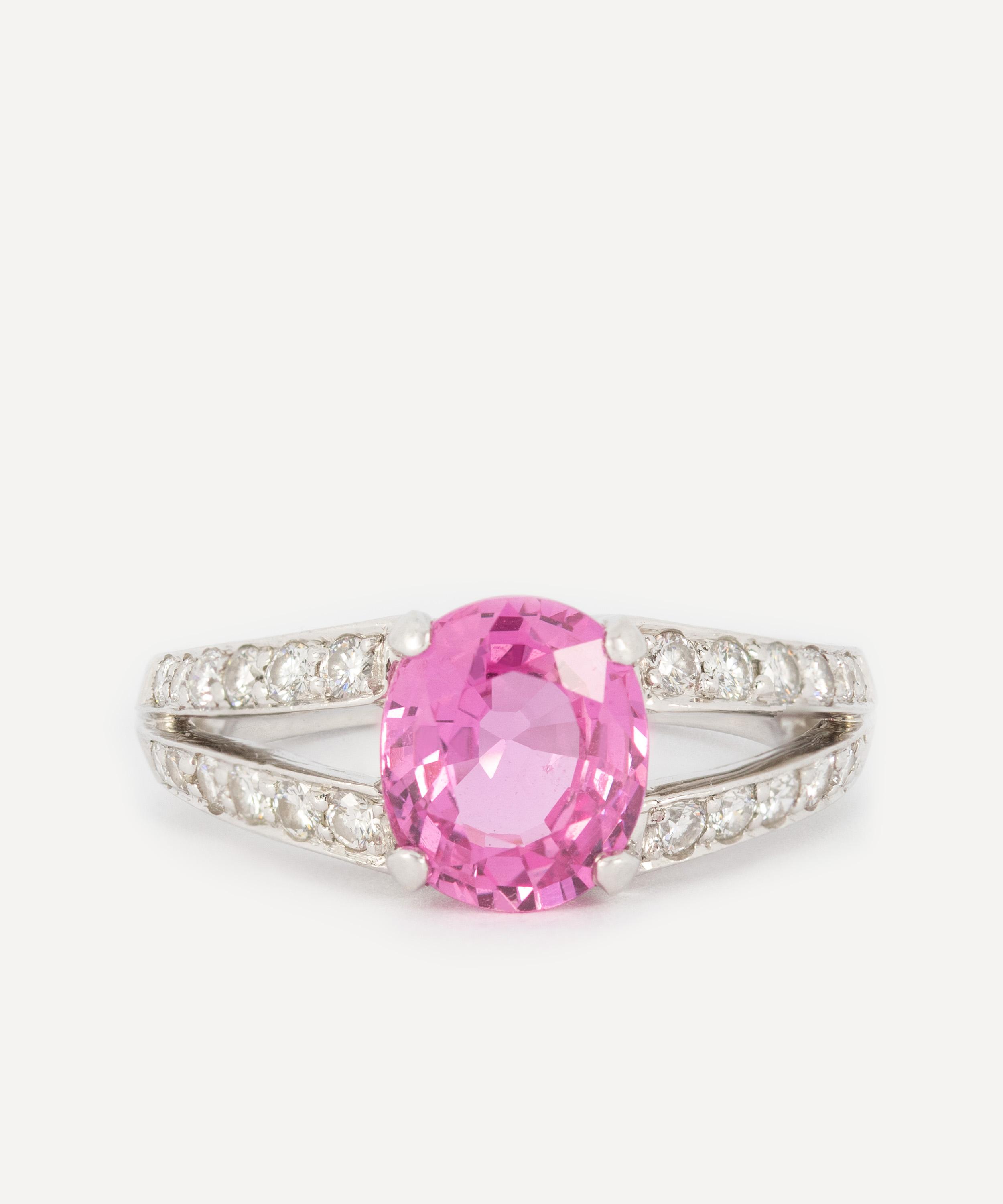 Kojis - Platinum Vintage Pink Sapphire Ring