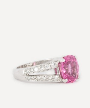 Kojis - Platinum Vintage Pink Sapphire Ring image number 1