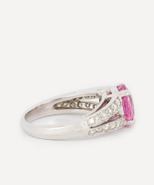 Kojis - Platinum Vintage Pink Sapphire Ring image number 2