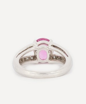 Kojis - Platinum Vintage Pink Sapphire Ring image number 3