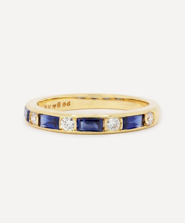Kojis - 18ct Gold Vintage Oscar Heyman Sapphire and Diamond Ring image number null