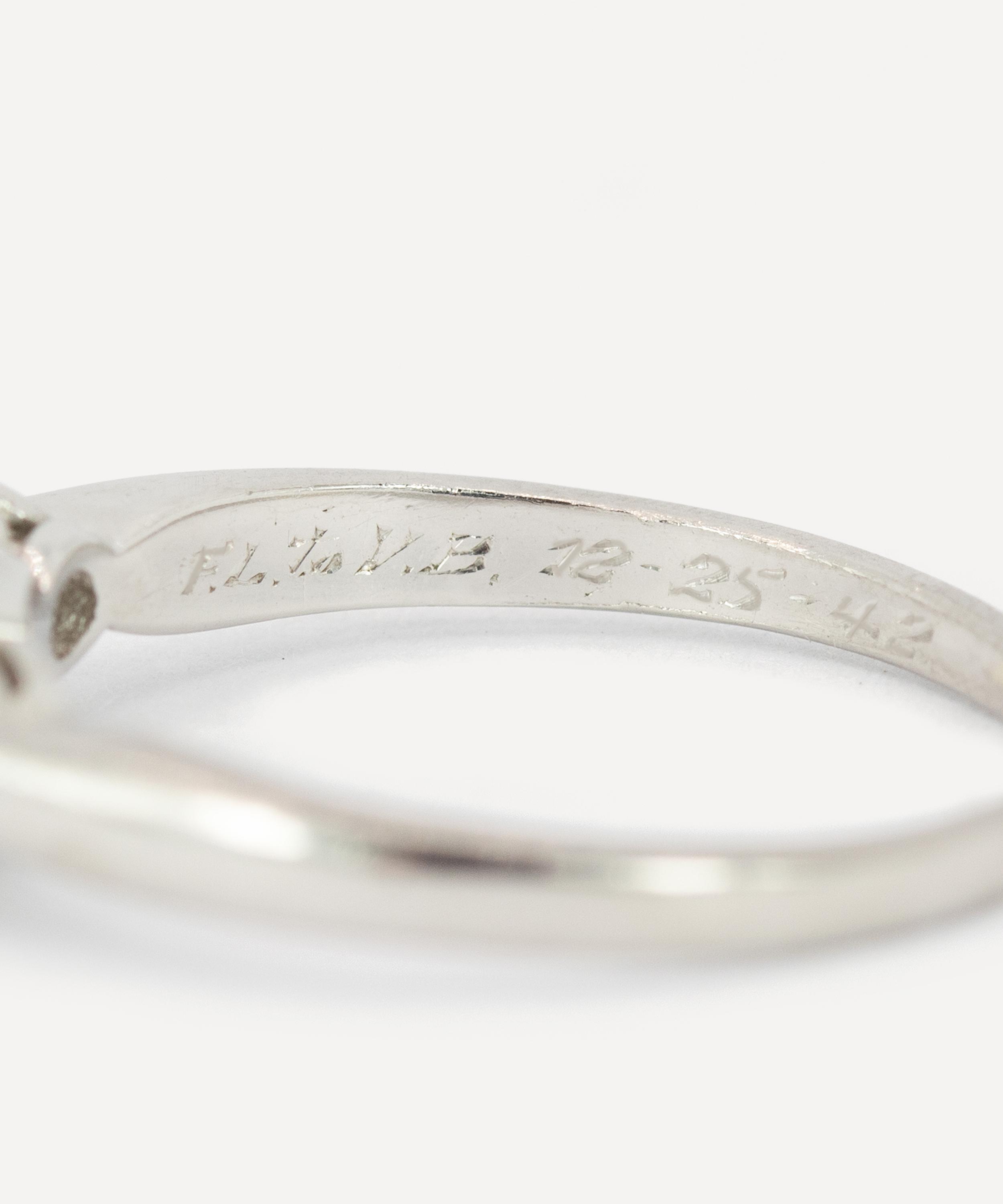 Kojis - Platinum Old Cut Diamond Trilogy Ring image number 4