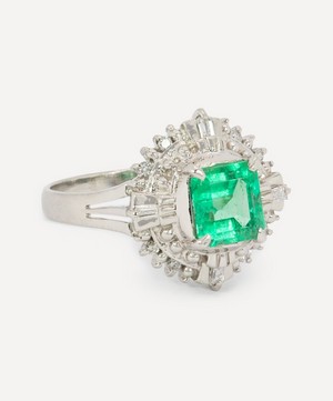 Kojis - Platinum Emerald Ballerina Ring image number 1
