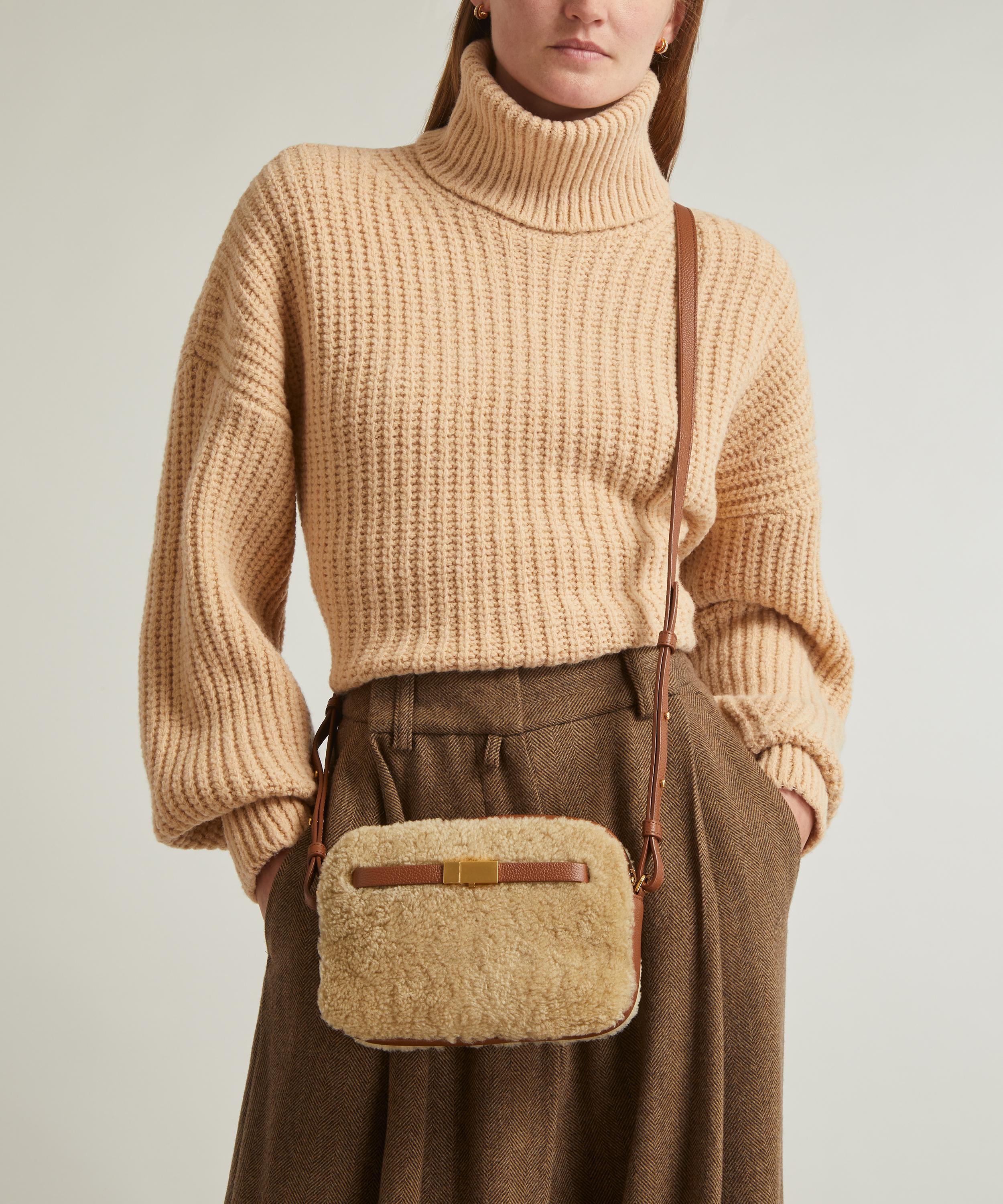 shearling crossbody bag