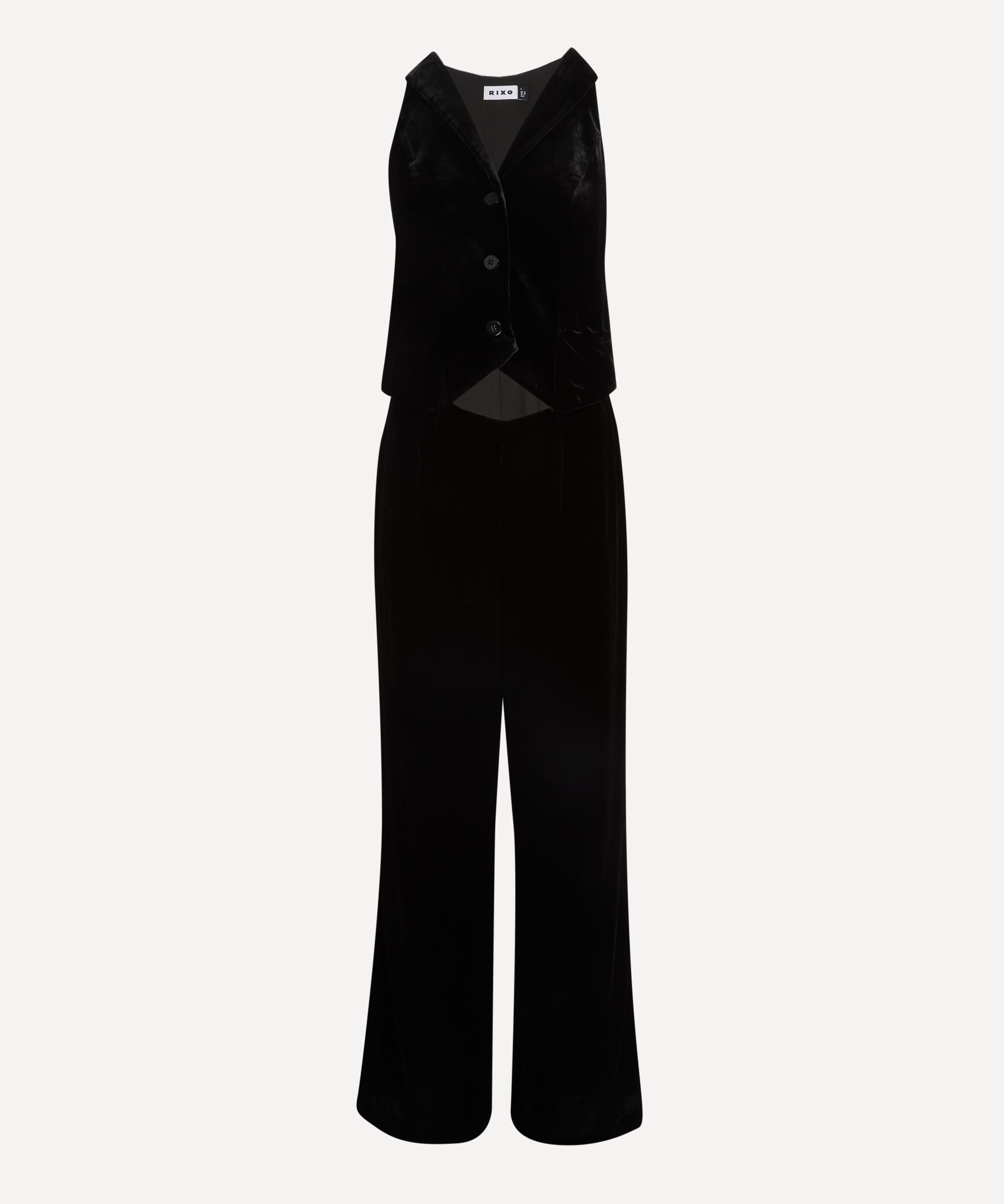 RIXO - Sienna Velvet Jumpsuit  image number 