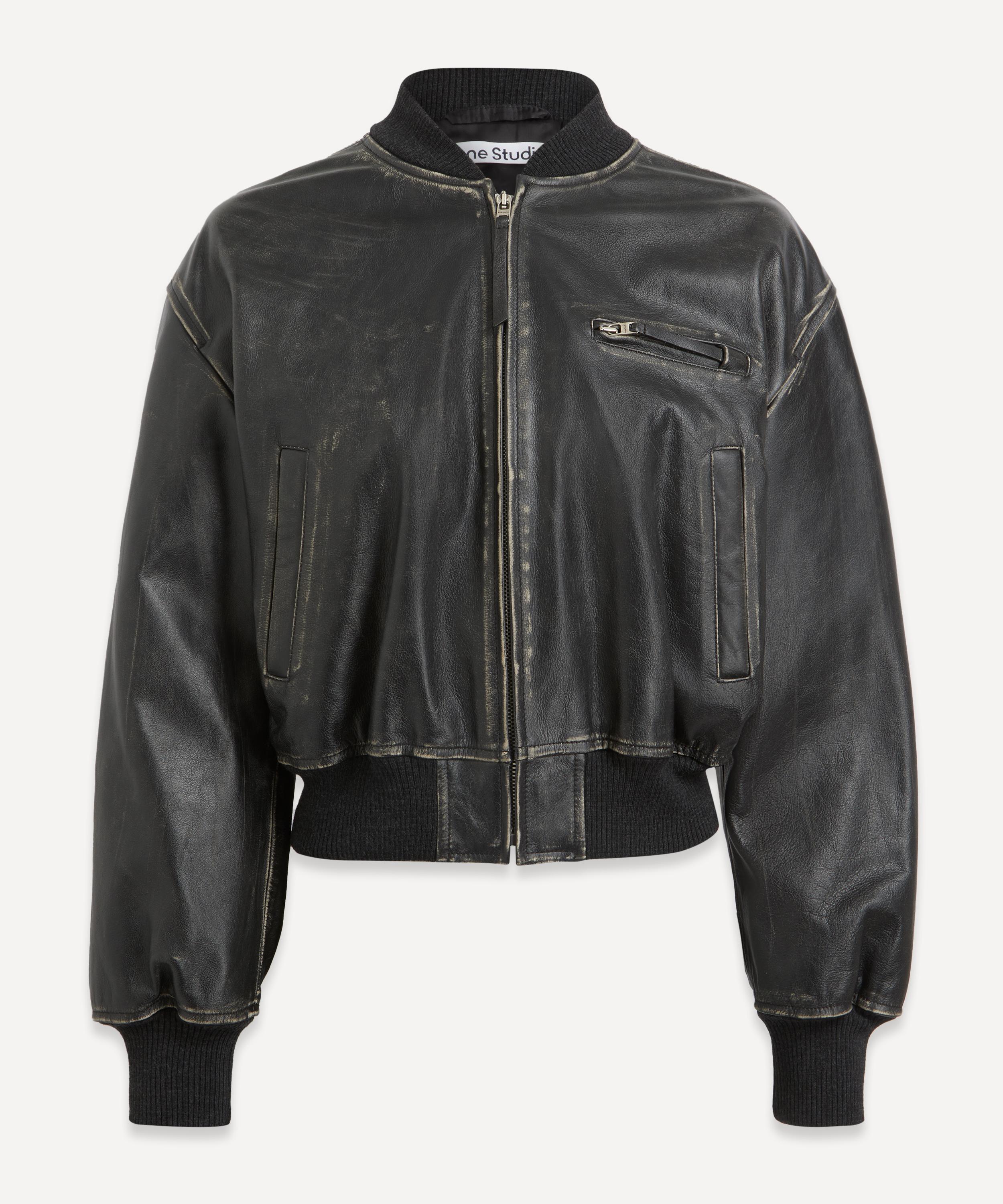 Acne Studios Leather Bomber Jacket | Liberty