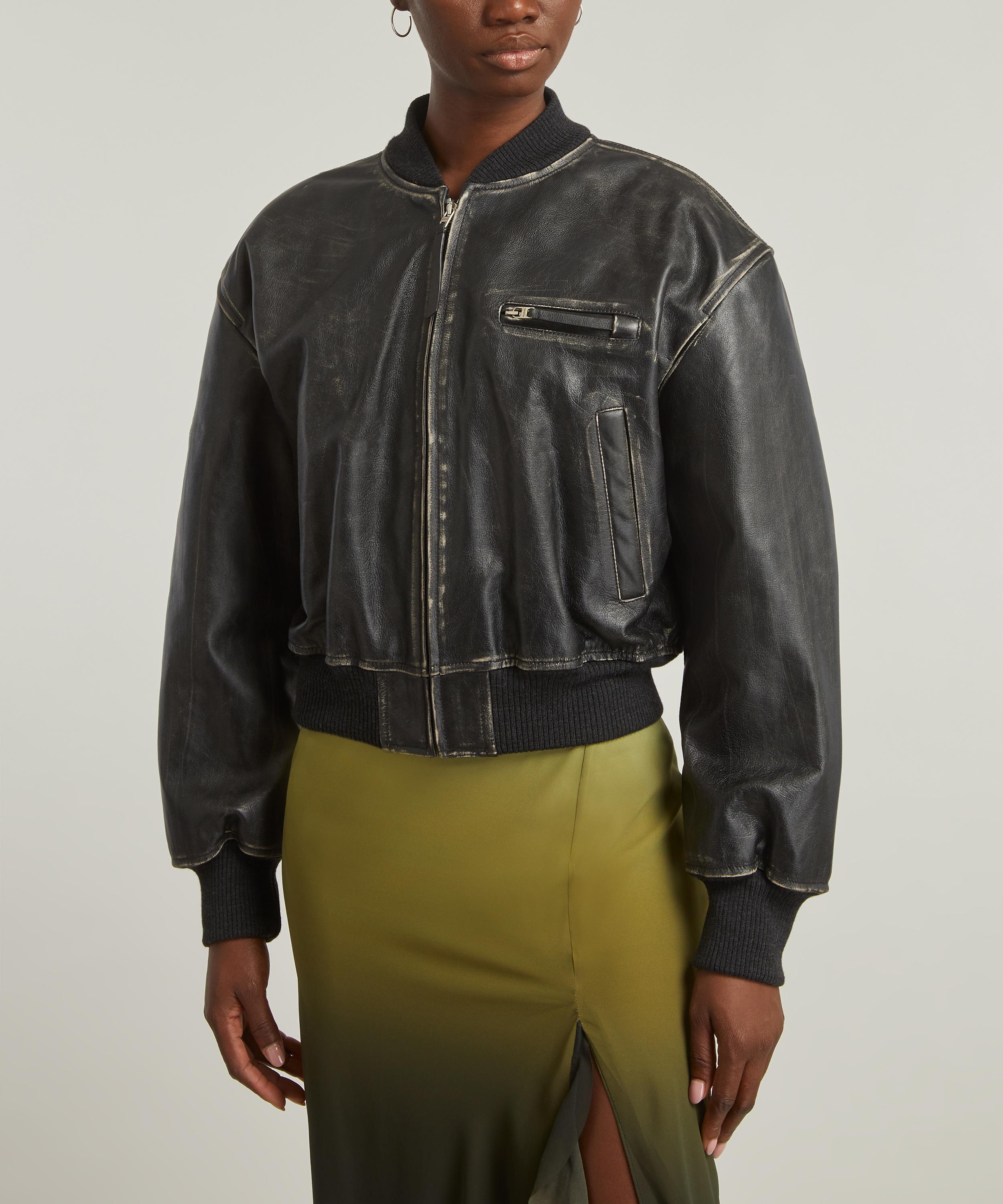 Acne Studios - Leather Bomber Jacket image number 2
