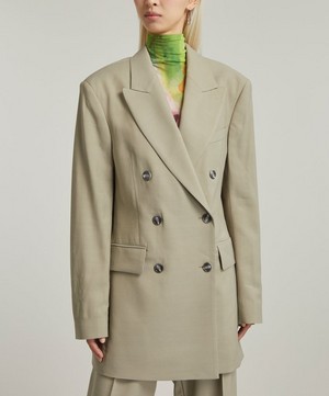 Acne Studios - Double-Breasted Herringbone Suit Jacket image number 2