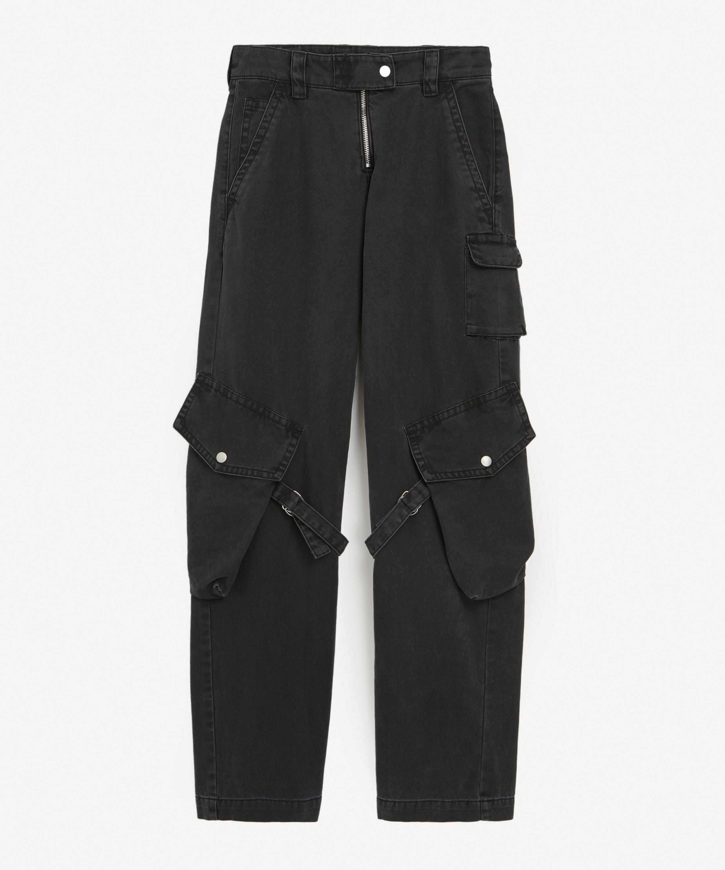 Acne Studios Washed Black Cargo Trousers | Liberty