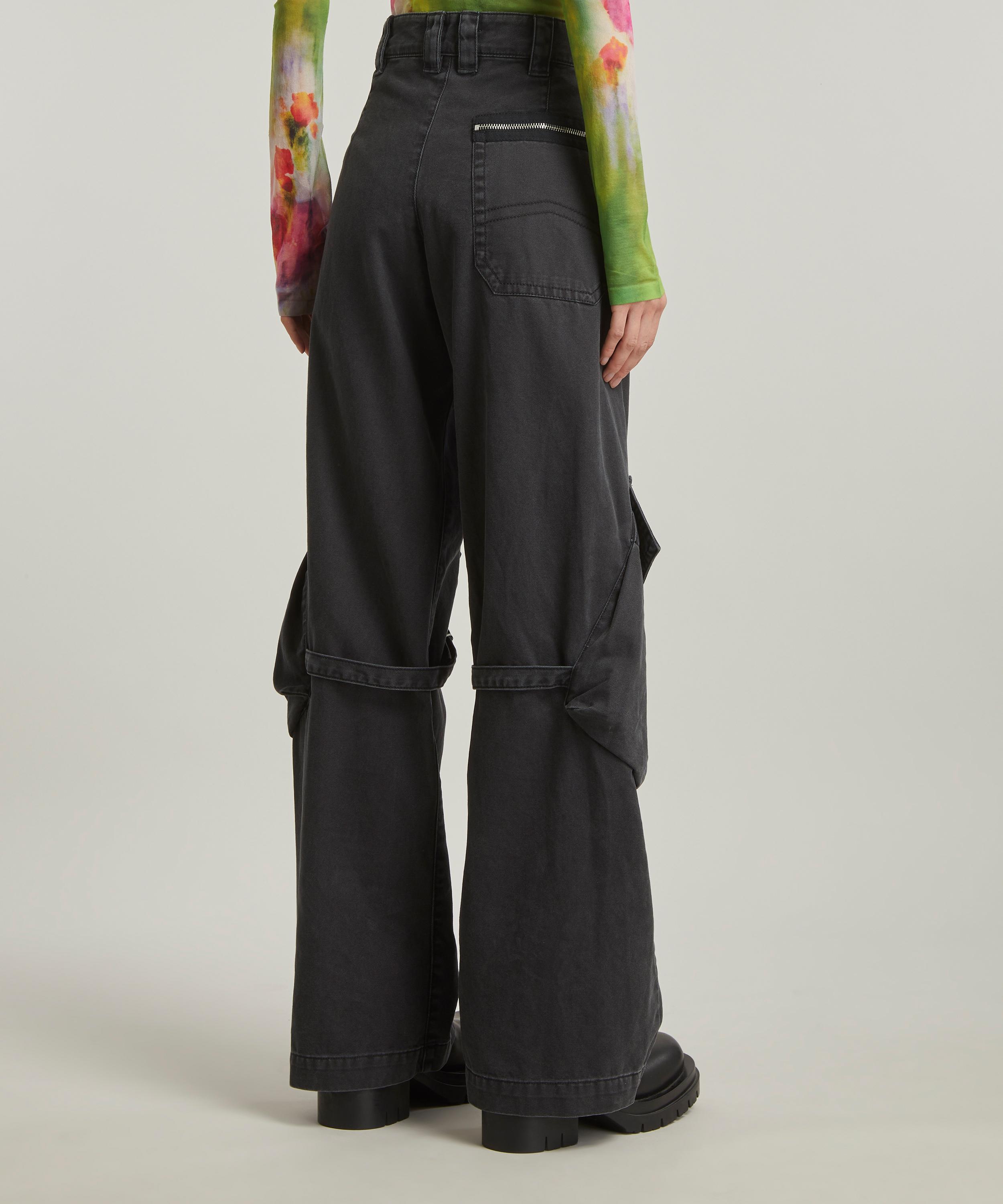 Acne Studios Washed Black Cargo Trousers | Liberty