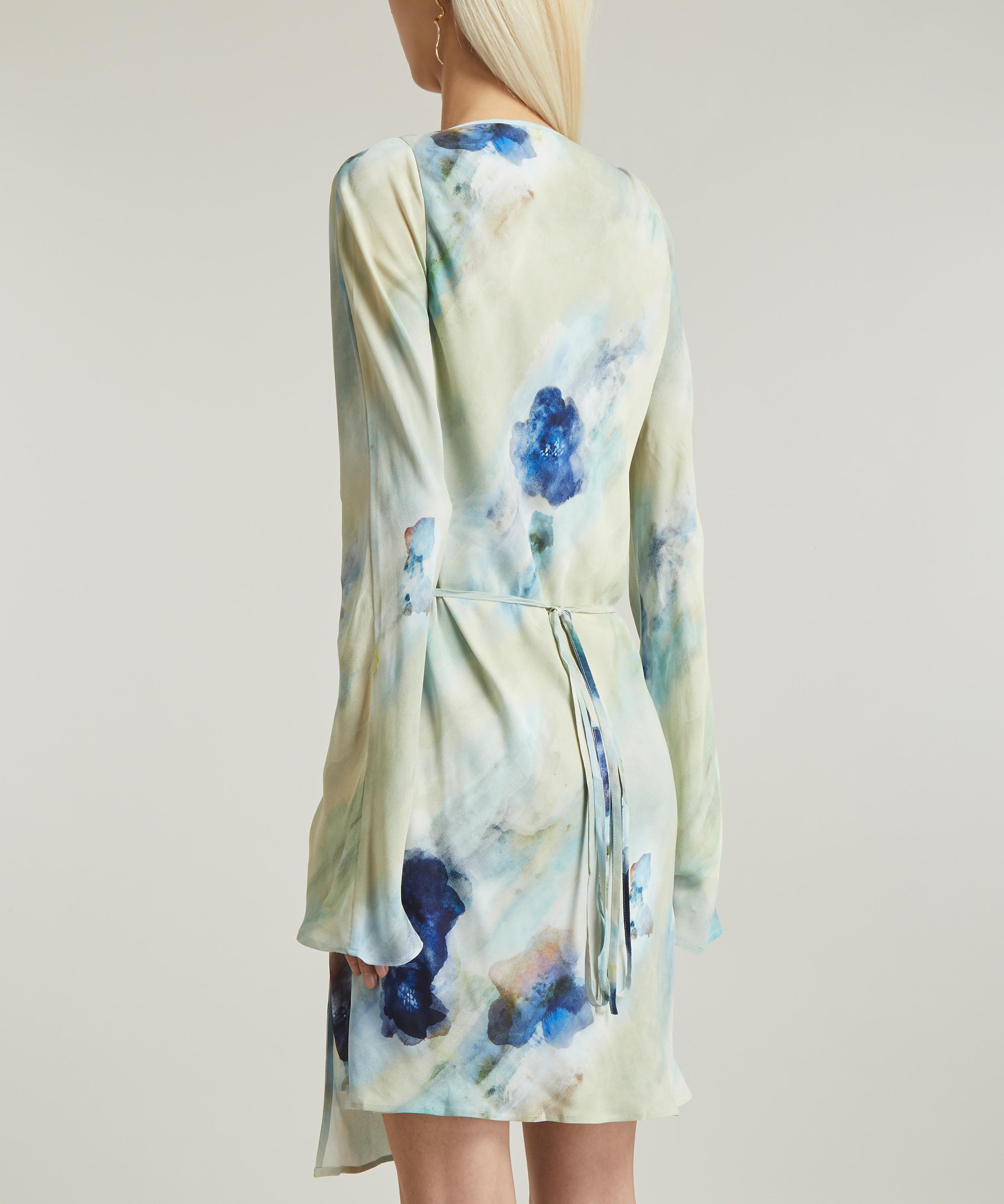 Acne Studios Blue Printed Wrap Dress | Liberty