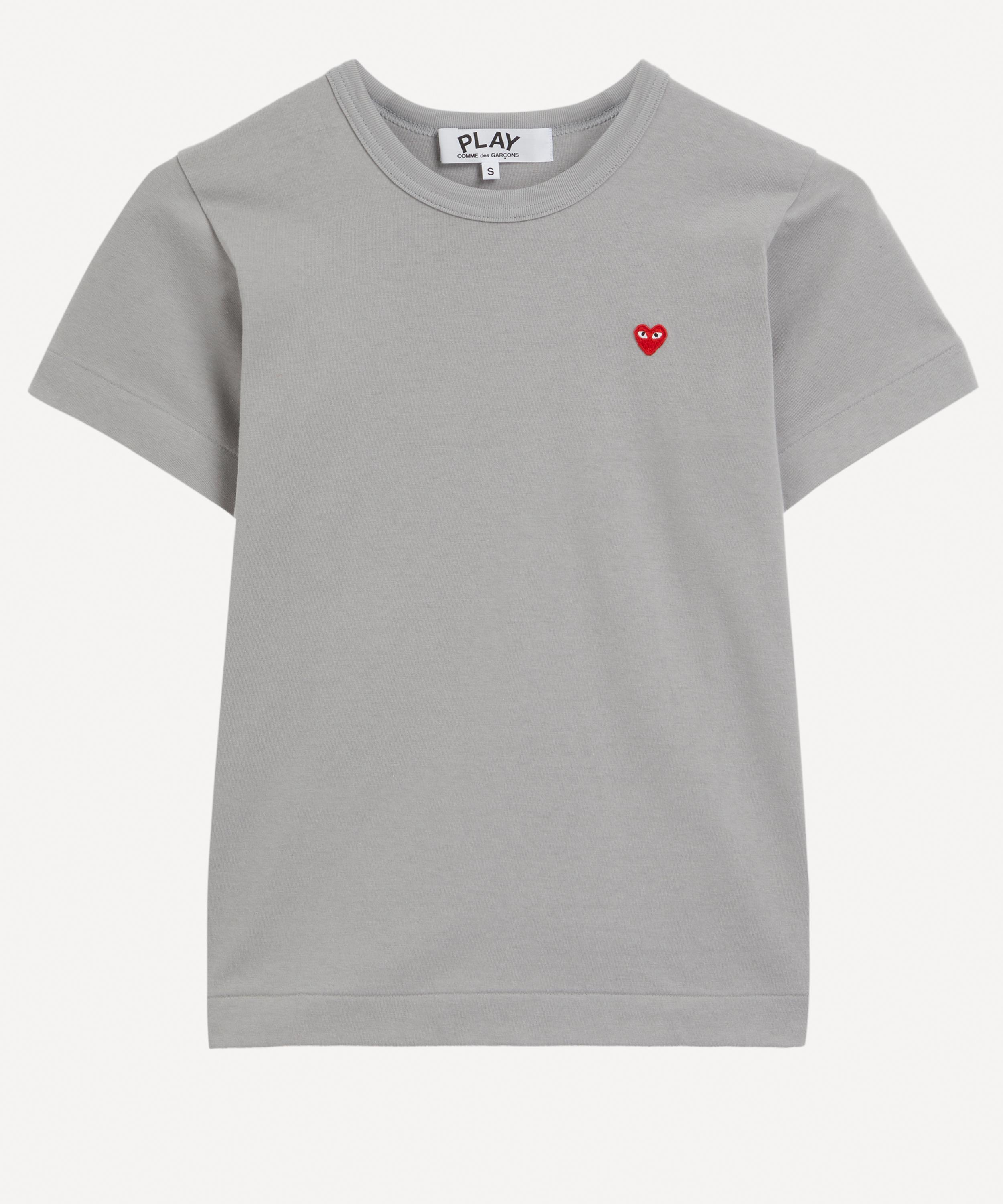 Cdg play hotsell grey t shirt