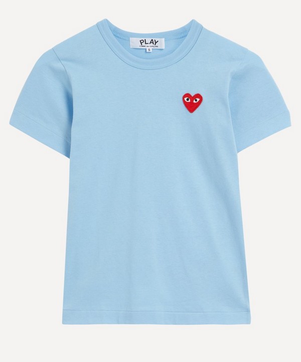 Comme des Garçons Play - Blue Heart Appliqué T-Shirt image number null